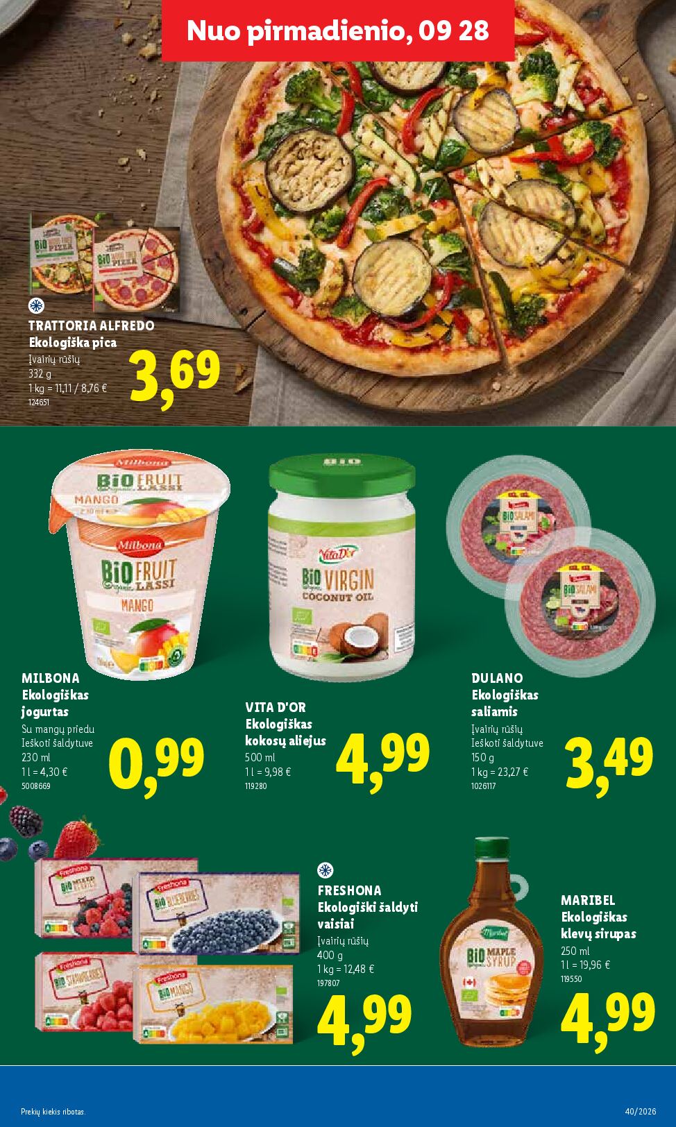 Naujas Lidl nuolaidų leidinys - MAISTO PREKIŲ PASIŪLYMAI Nr.40 – 25 puslapis
