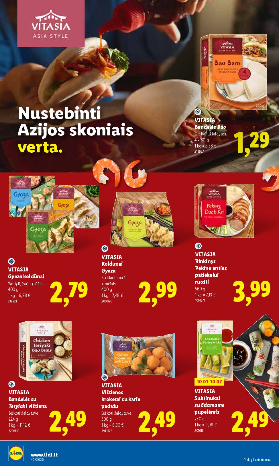 Naujas Lidl nuolaidų leidinys - MAISTO PREKIŲ PASIŪLYMAI Nr.40 – 28 puslapis