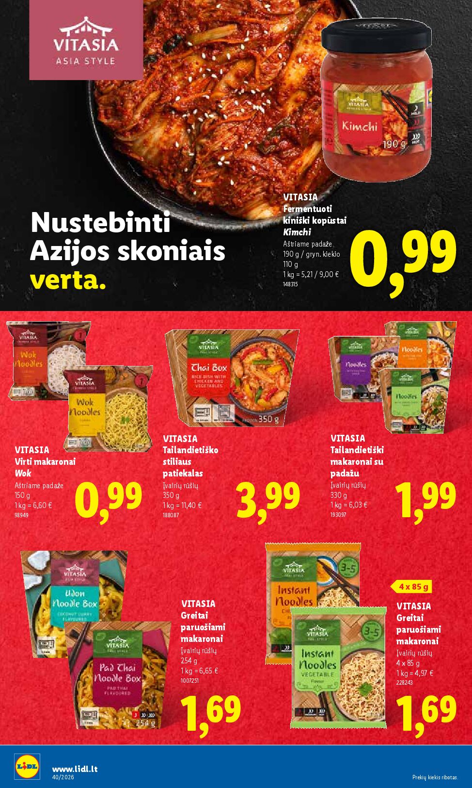 Naujas Lidl nuolaidų leidinys - MAISTO PREKIŲ PASIŪLYMAI Nr.40 – 30 puslapis