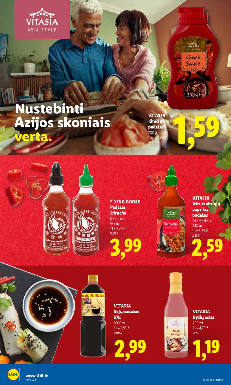 Naujas Lidl nuolaidų leidinys - MAISTO PREKIŲ PASIŪLYMAI Nr.40 – 32 puslapis