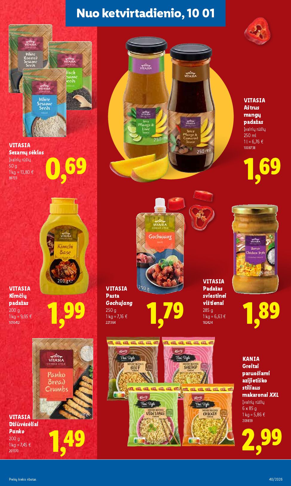 Naujas Lidl nuolaidų leidinys - MAISTO PREKIŲ PASIŪLYMAI Nr.40 – 33 puslapis