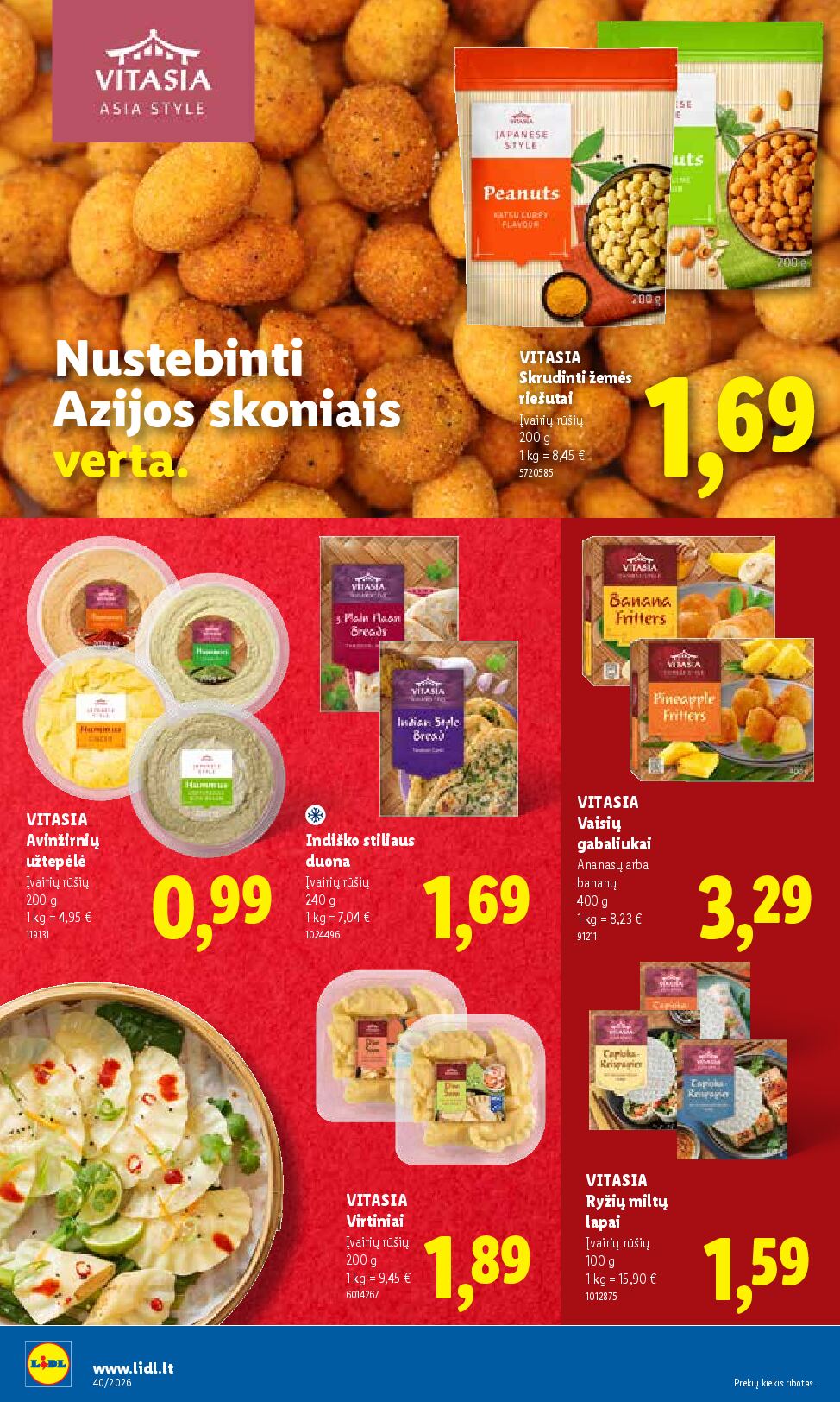 Naujas Lidl nuolaidų leidinys - MAISTO PREKIŲ PASIŪLYMAI Nr.40 – 34 puslapis