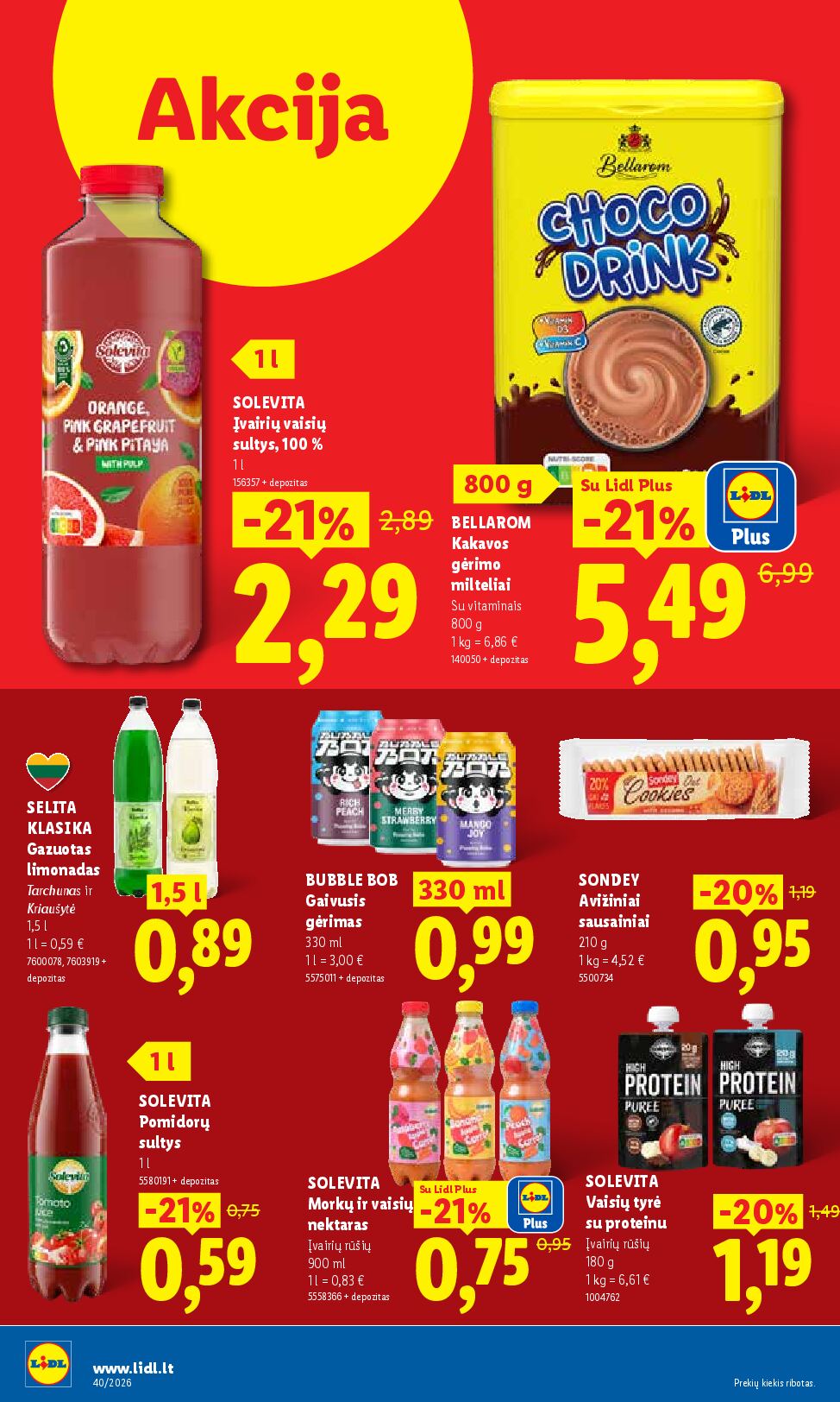 Naujas Lidl nuolaidų leidinys - MAISTO PREKIŲ PASIŪLYMAI Nr.40 – 36 puslapis