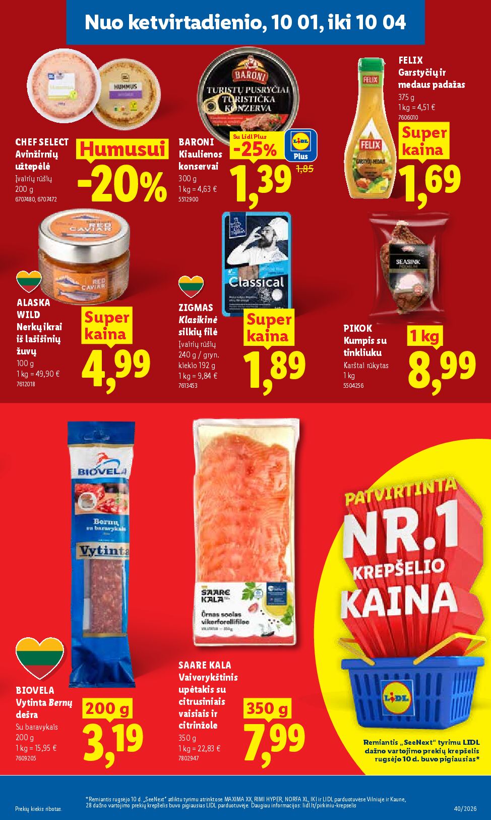 Naujas Lidl nuolaidų leidinys - MAISTO PREKIŲ PASIŪLYMAI Nr.40 – 39 puslapis