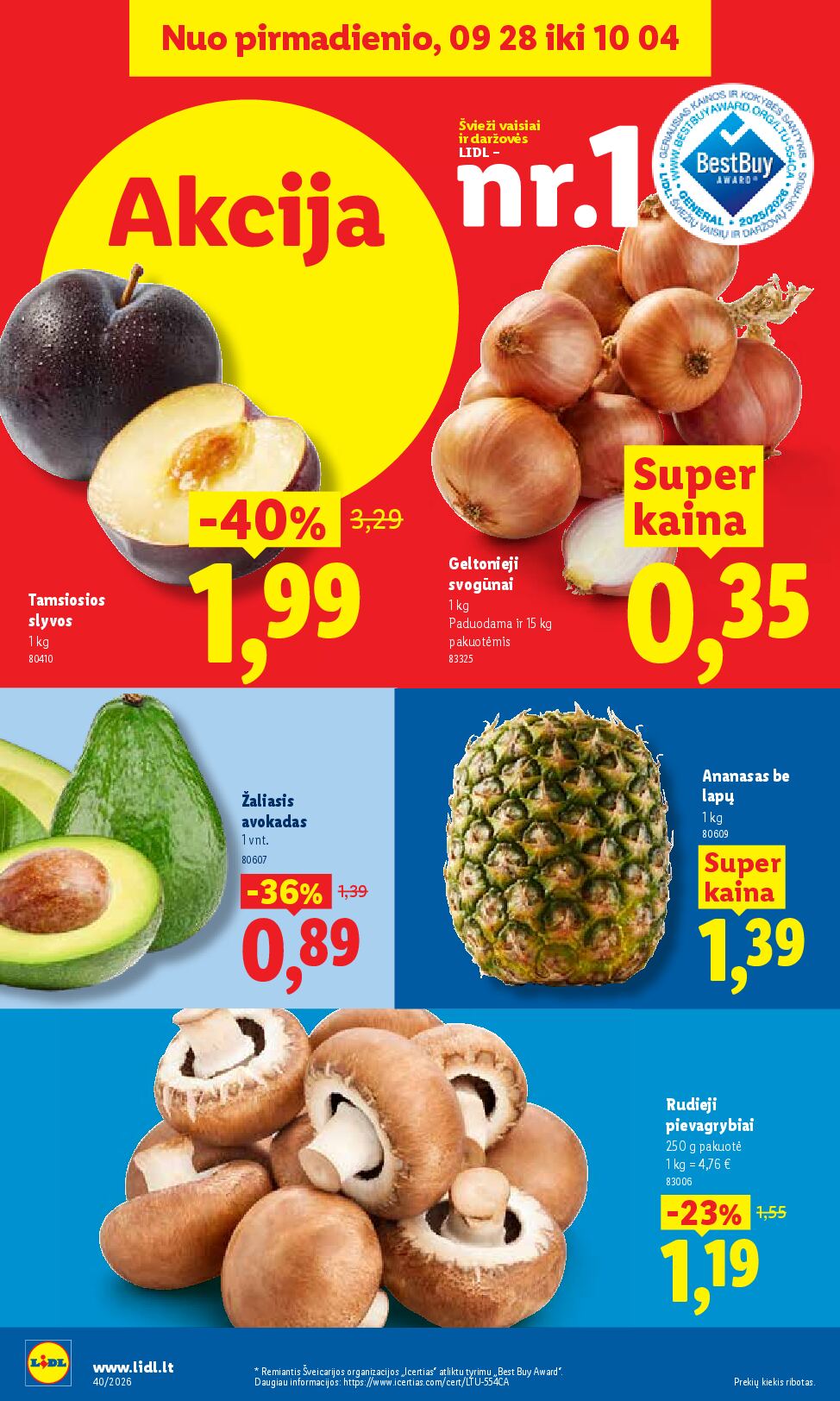 Naujas Lidl nuolaidų leidinys - MAISTO PREKIŲ PASIŪLYMAI Nr.40 – 4 puslapis