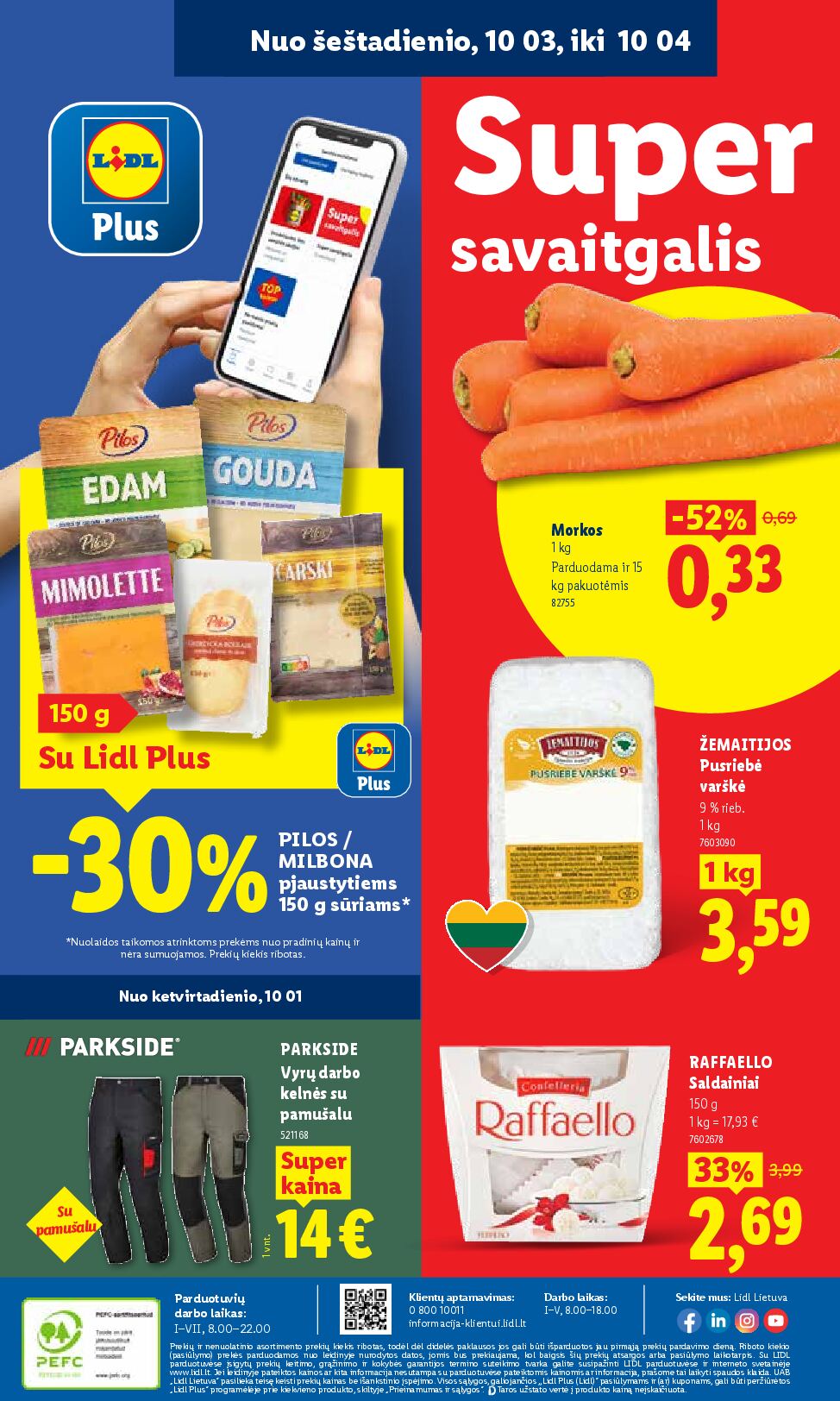 Naujas Lidl nuolaidų leidinys - MAISTO PREKIŲ PASIŪLYMAI Nr.40 – 50 puslapis