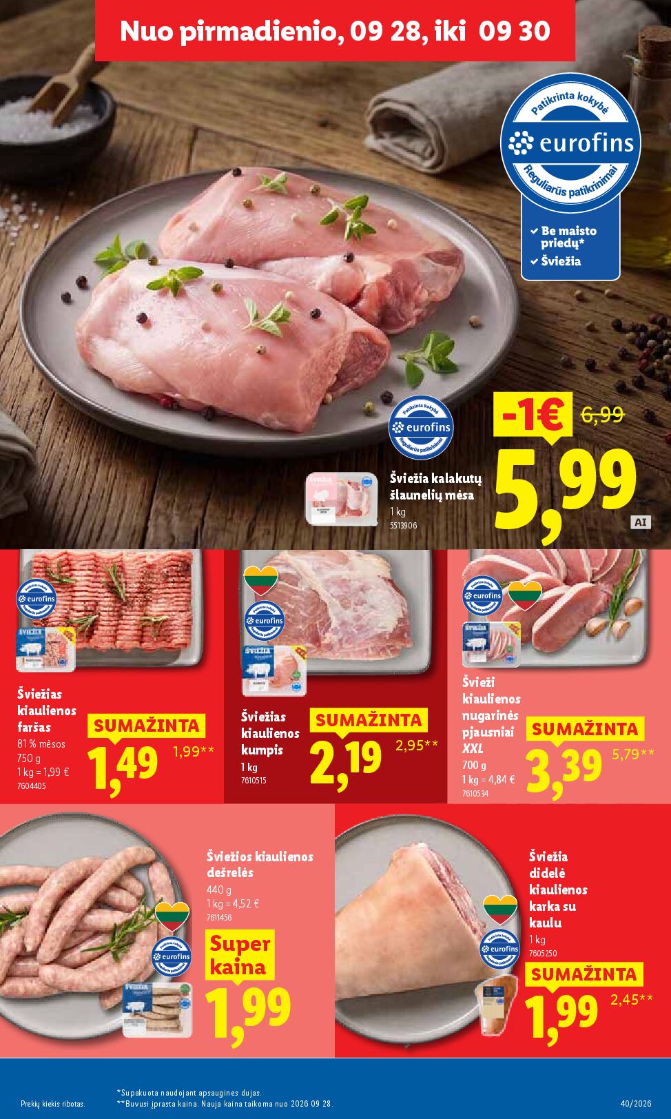 Naujas Lidl nuolaidų leidinys - MAISTO PREKIŲ PASIŪLYMAI Nr.40 – 7 puslapis