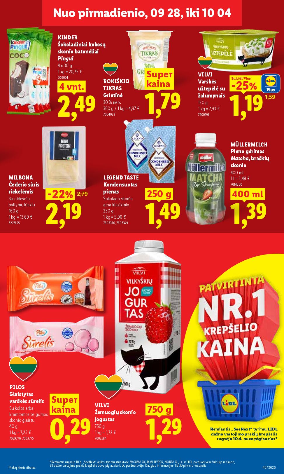 Naujas Lidl nuolaidų leidinys - MAISTO PREKIŲ PASIŪLYMAI Nr.40 – 9 puslapis