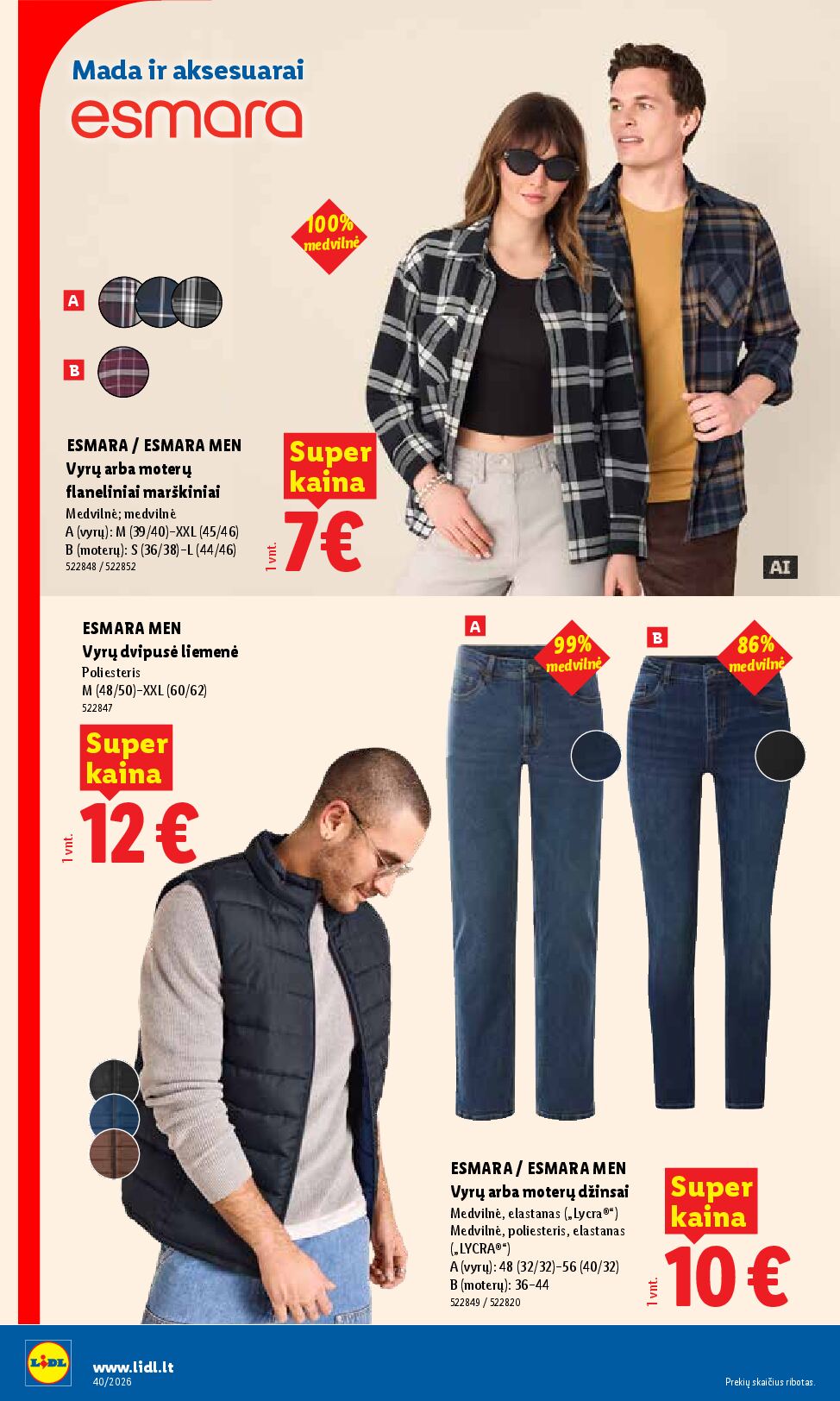 Naujas Lidl nuolaidų leidinys - NE MAISTO PREKIŲ PASIŪLYMAI Nr.40 – 2 puslapis
