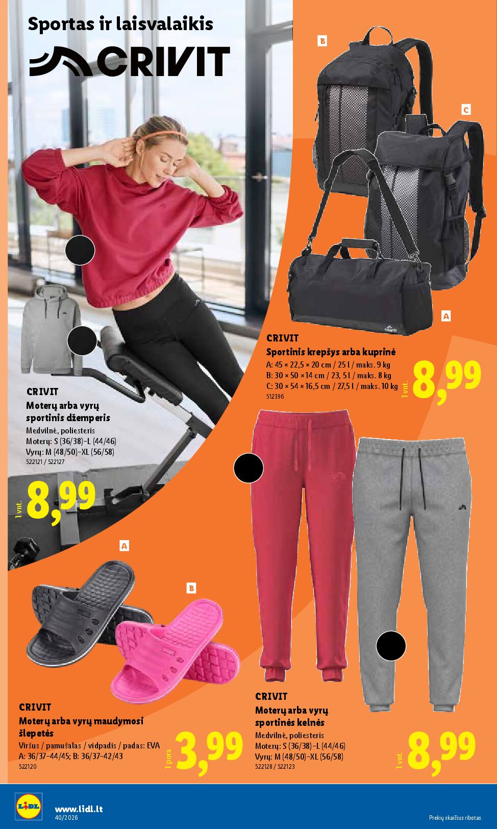 Naujas Lidl nuolaidų leidinys - NE MAISTO PREKIŲ PASIŪLYMAI Nr.40 – 20 puslapis