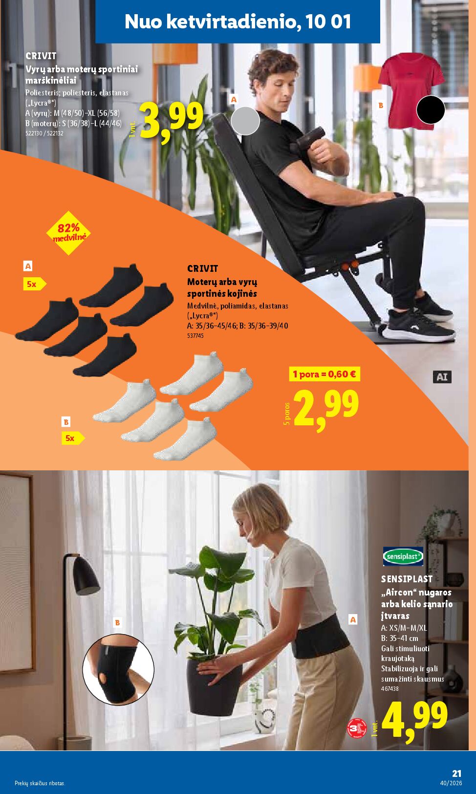 Naujas Lidl nuolaidų leidinys - NE MAISTO PREKIŲ PASIŪLYMAI Nr.40 – 21 puslapis