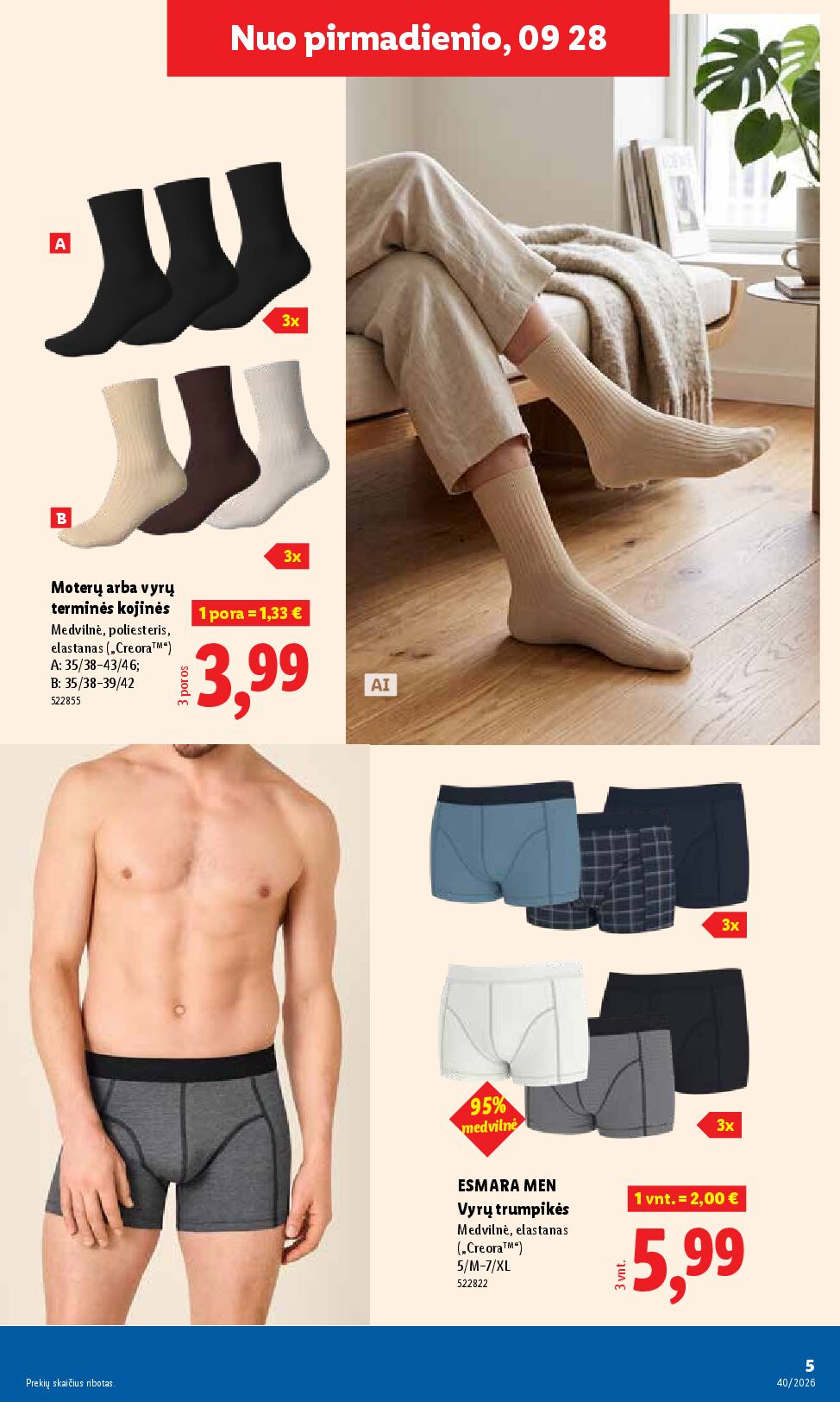 Naujas Lidl nuolaidų leidinys - NE MAISTO PREKIŲ PASIŪLYMAI Nr.40 – 5 puslapis