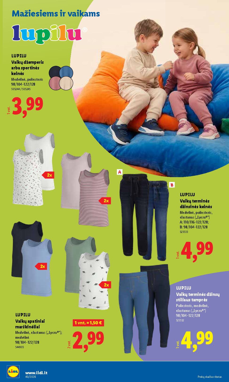 Naujas Lidl nuolaidų leidinys - NE MAISTO PREKIŲ PASIŪLYMAI Nr.40 – 6 puslapis