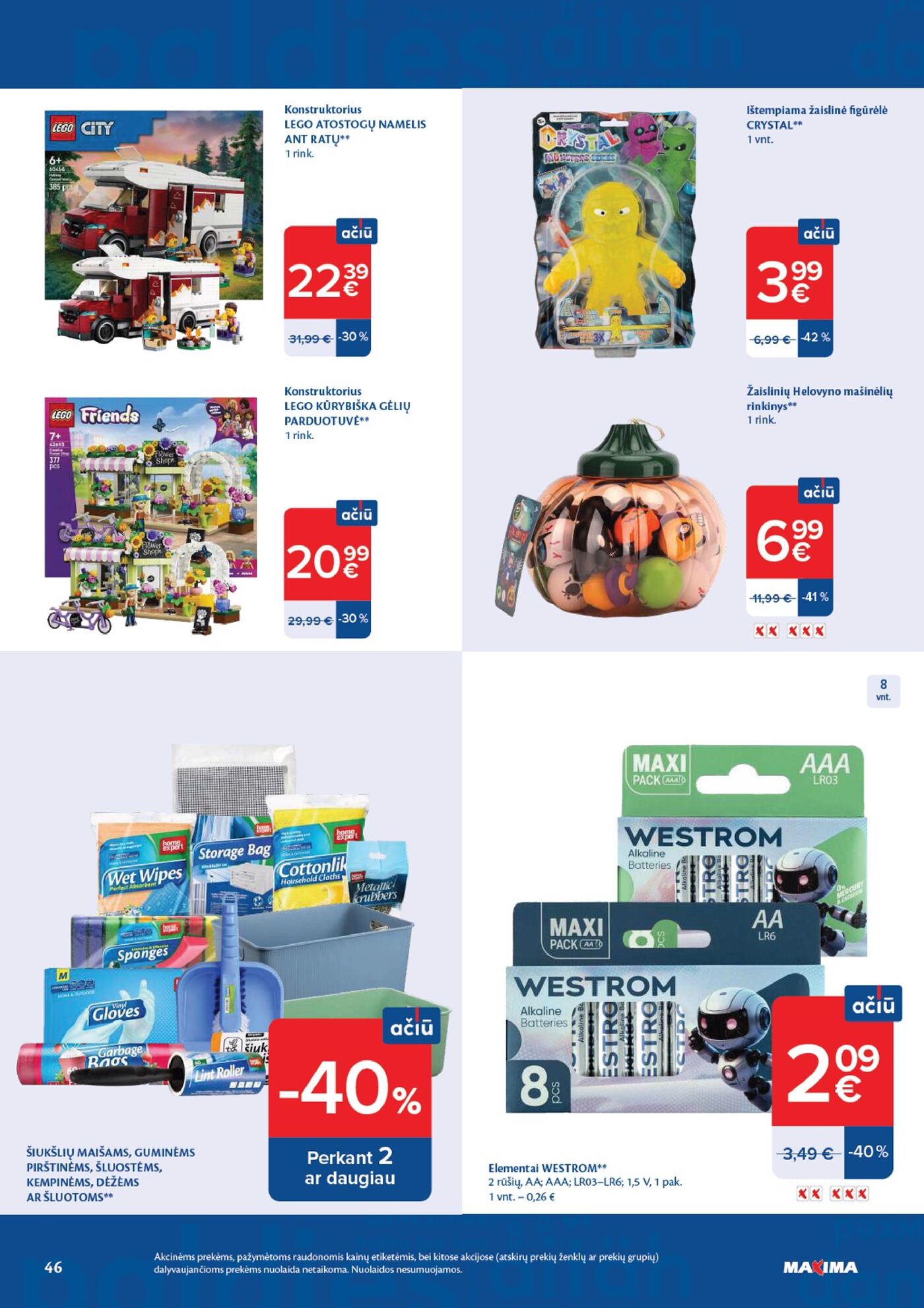 Naujas Maxima nuolaidų leidinys - AČIŪ savaitinis leidinys Nr. 40 – 46 puslapis