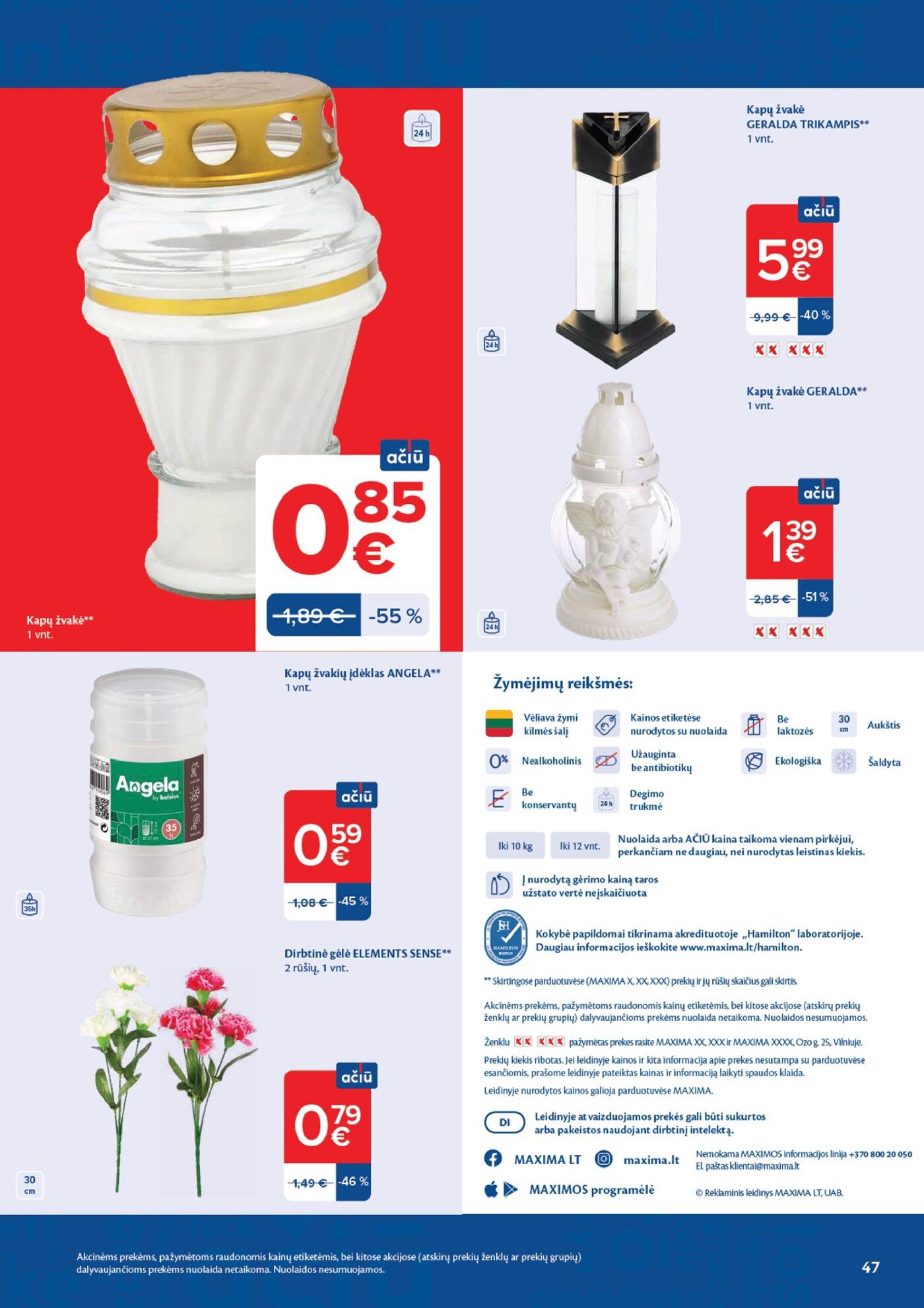 Naujas Maxima nuolaidų leidinys - AČIŪ savaitinis leidinys Nr. 40 – 47 puslapis