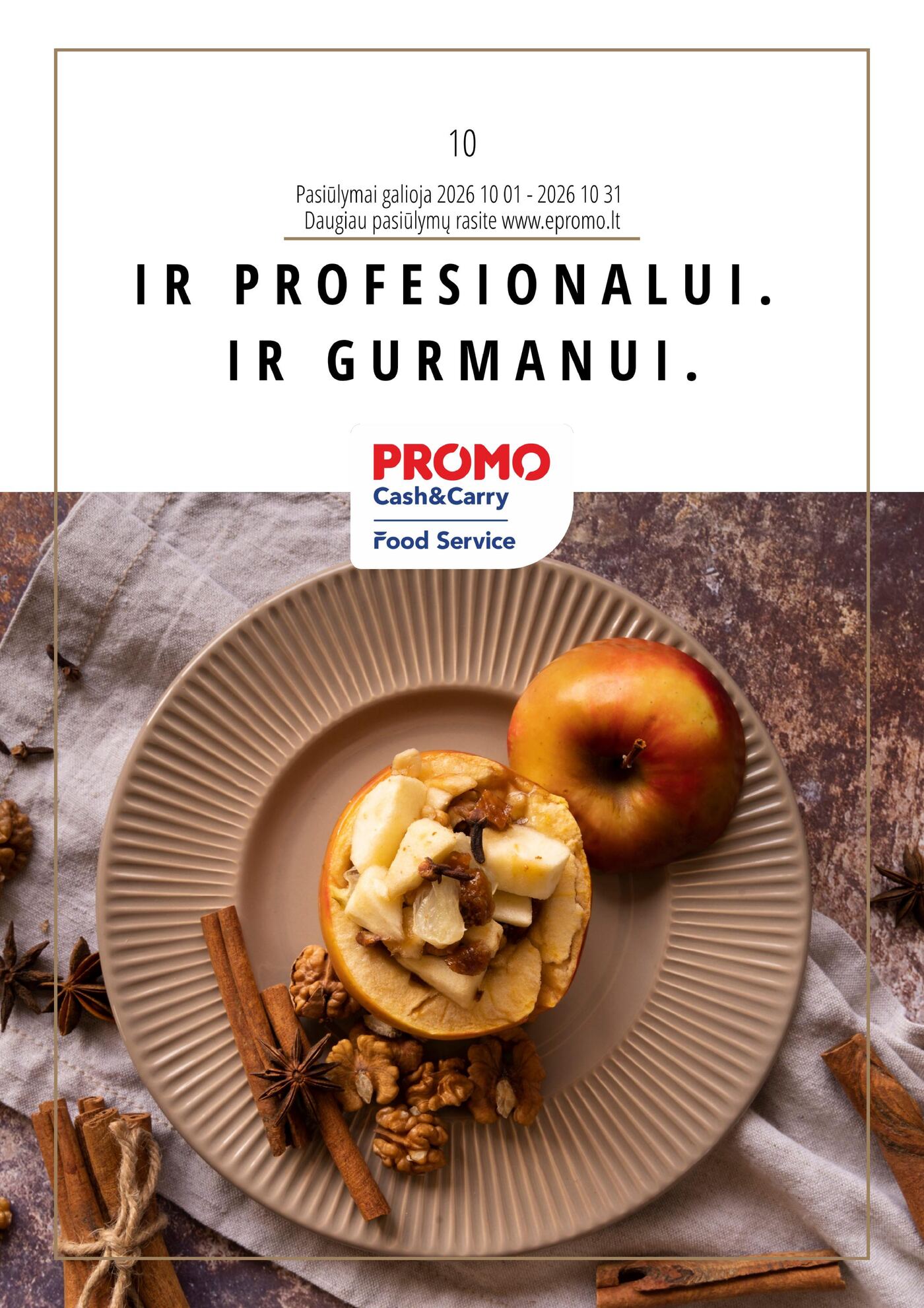 Naujas ePromo nuolaidų leidinys - IR PROFESIONALUI. IR GURMANUI. – 1 puslapis
