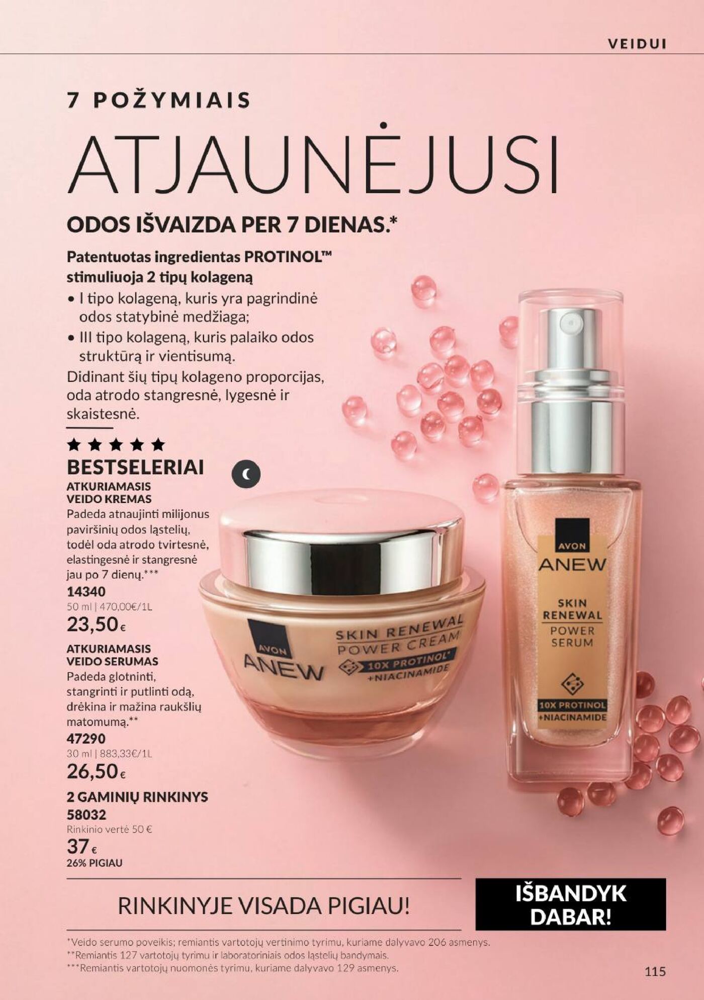 Naujas Avon nuolaidų leidinys - Spalio katalogas Nr.C10 – 115 puslapis