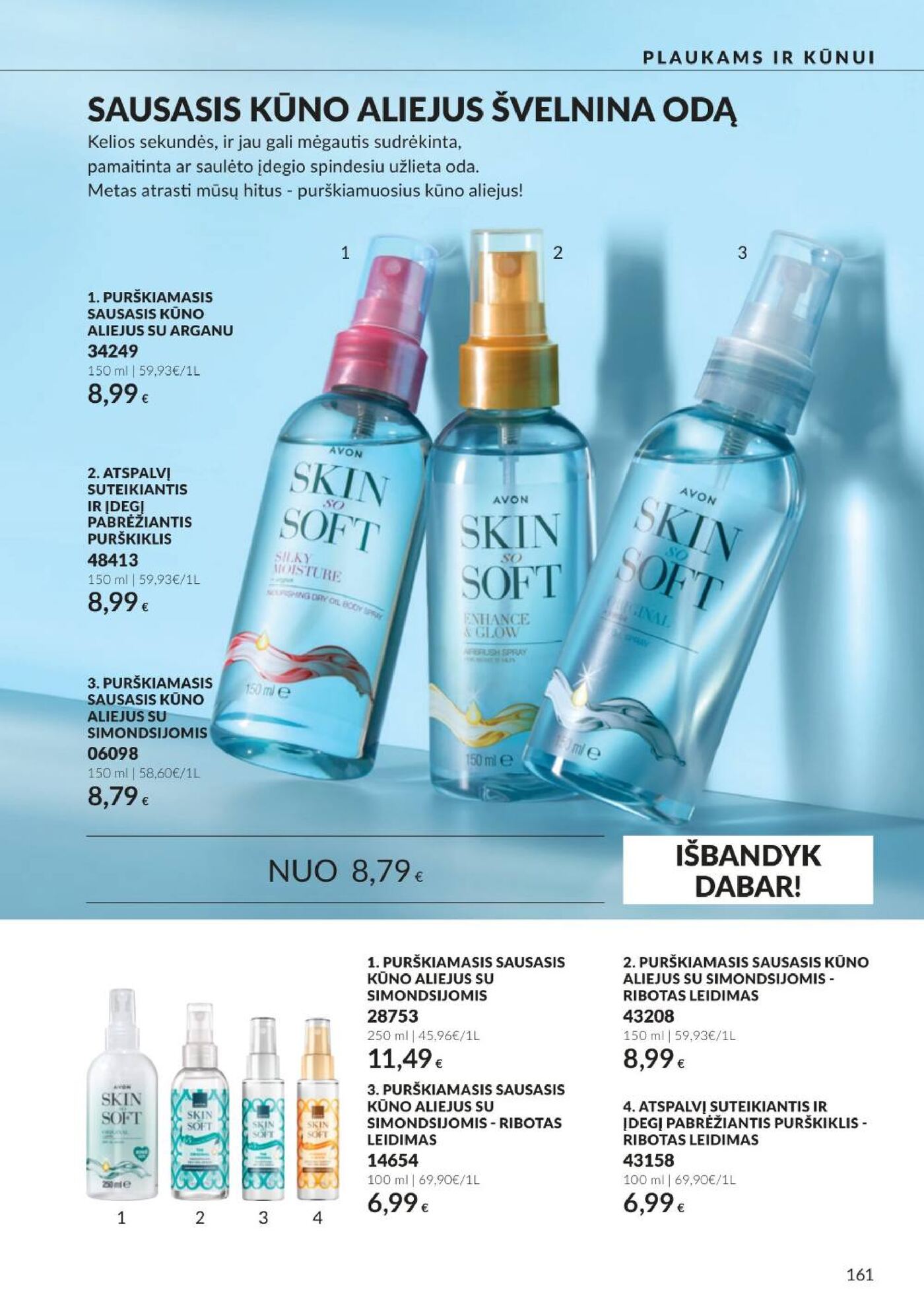 Naujas Avon nuolaidų leidinys - Spalio katalogas Nr.C10 – 161 puslapis