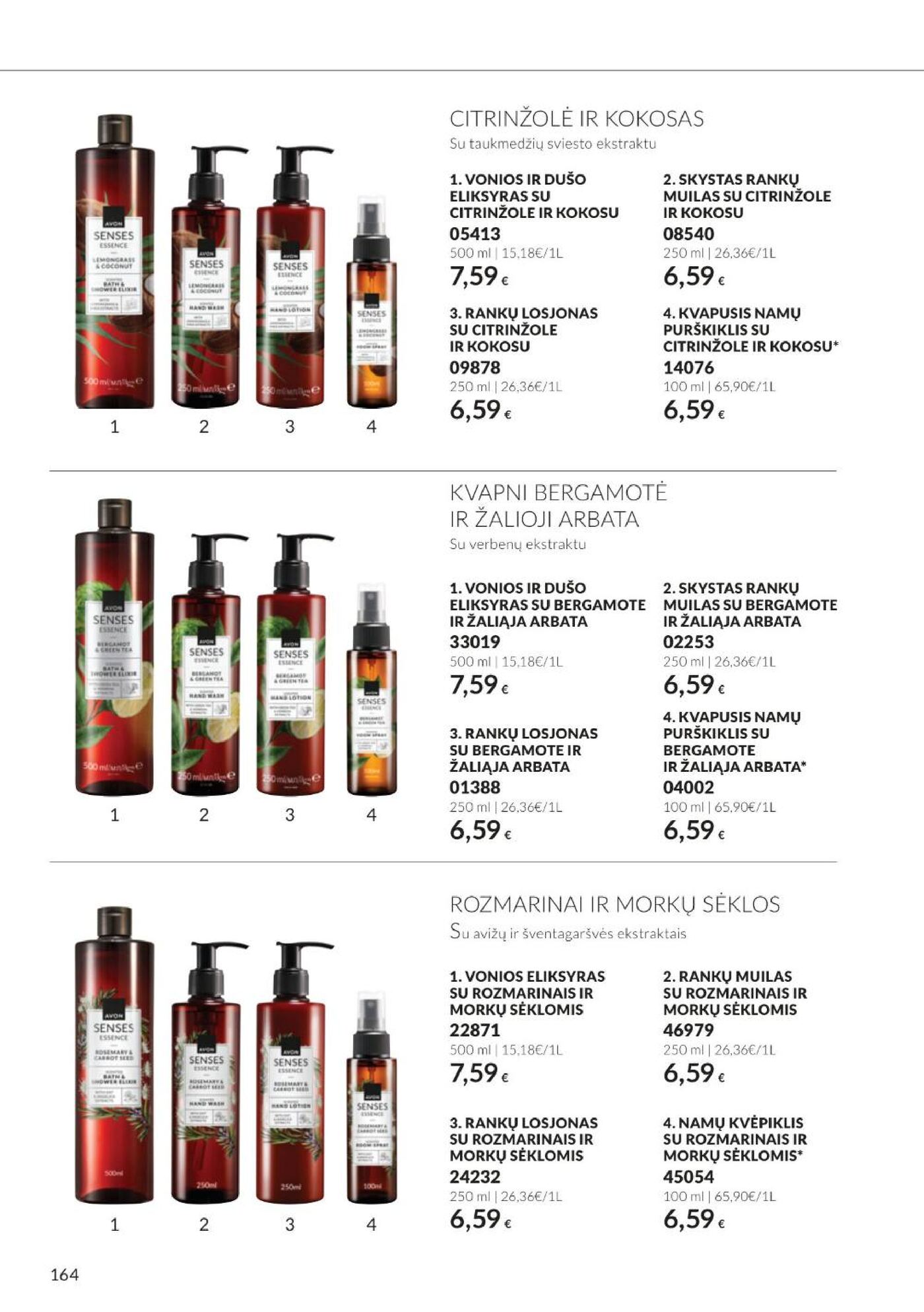 Naujas Avon nuolaidų leidinys - Spalio katalogas Nr.C10 – 164 puslapis