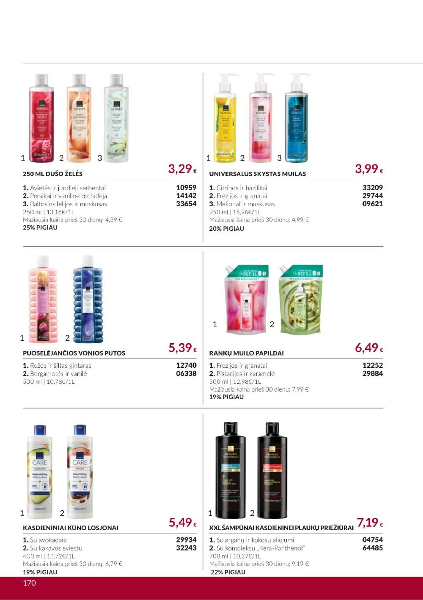 Naujas Avon nuolaidų leidinys - Spalio katalogas Nr.C10 – 170 puslapis