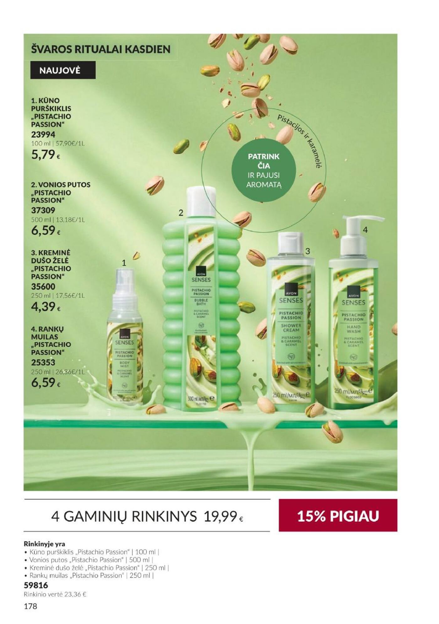 Naujas Avon nuolaidų leidinys - Spalio katalogas Nr.C10 – 178 puslapis