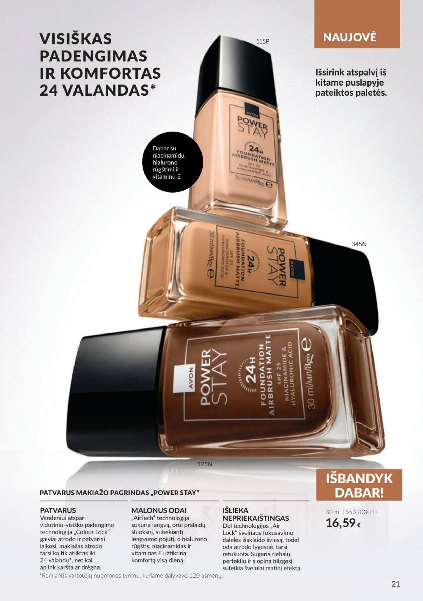 Naujas Avon nuolaidų leidinys - Spalio katalogas Nr.C10 – 21 puslapis