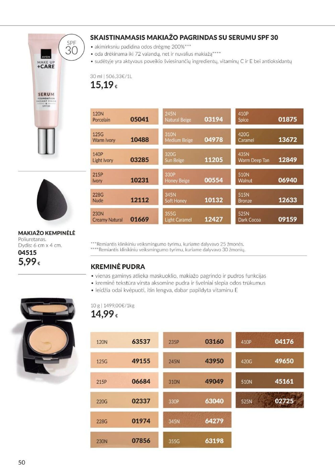Naujas Avon nuolaidų leidinys - Spalio katalogas Nr.C10 – 50 puslapis