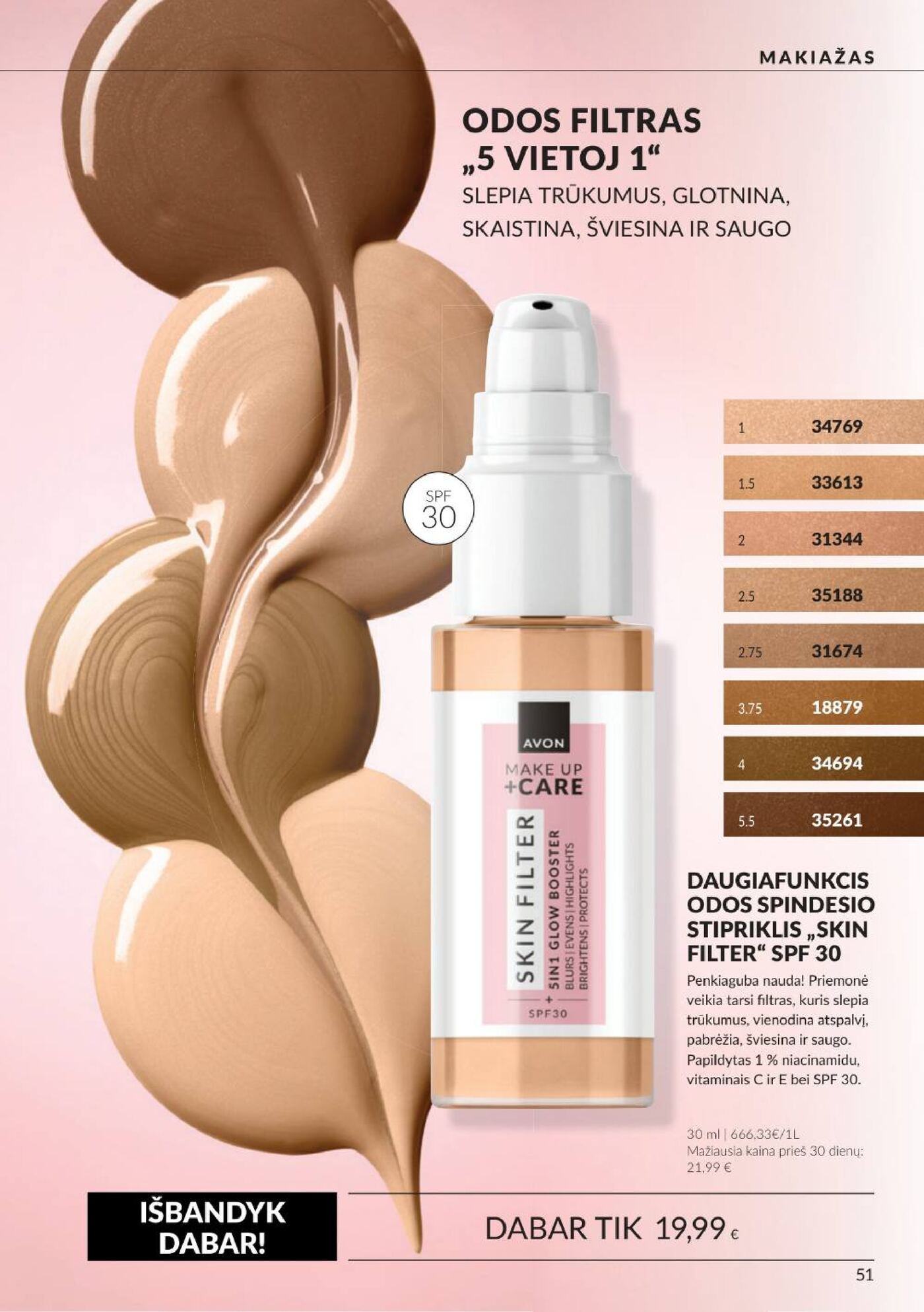 Naujas Avon nuolaidų leidinys - Spalio katalogas Nr.C10 – 51 puslapis