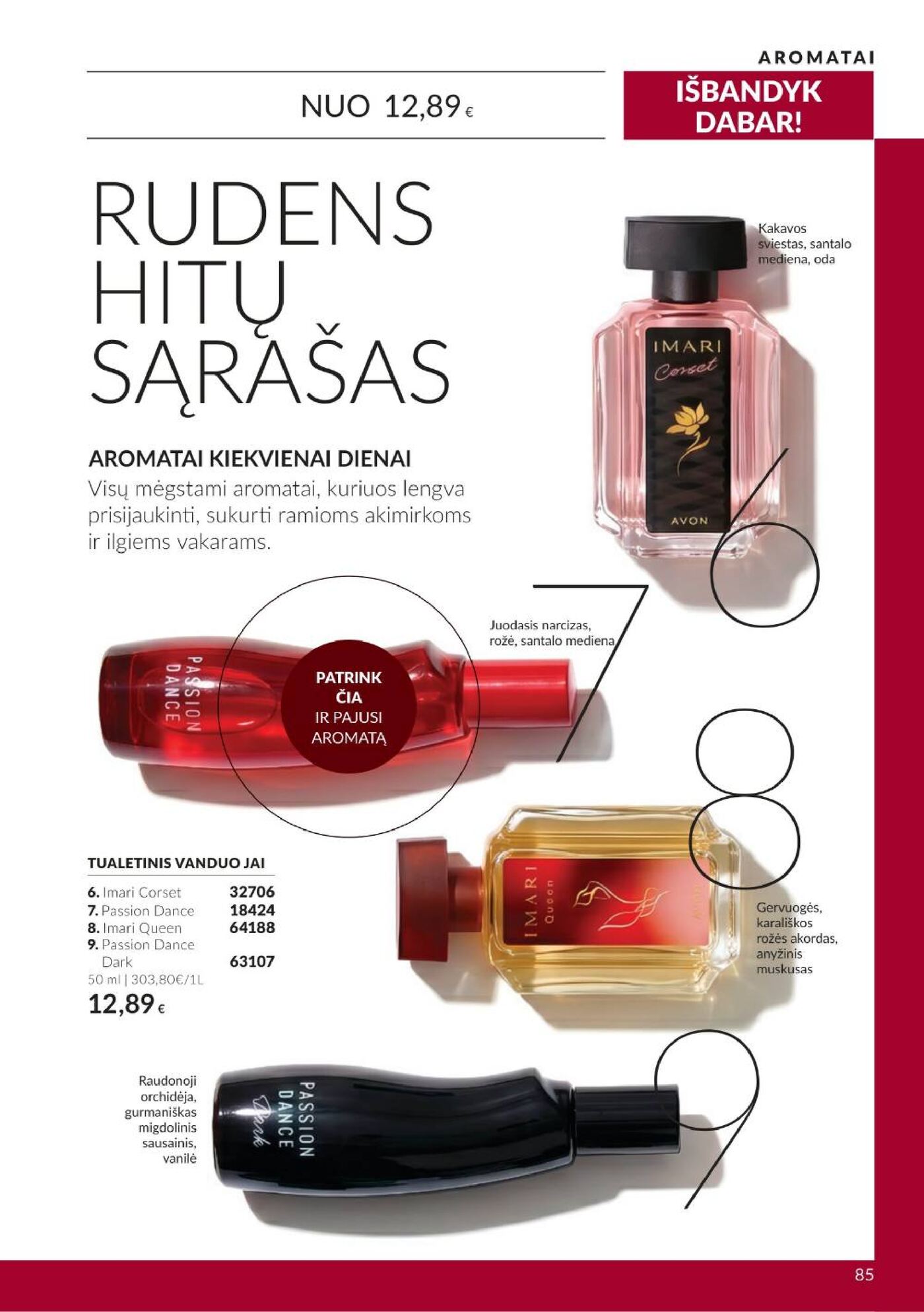Naujas Avon nuolaidų leidinys - Spalio katalogas Nr.C10 – 85 puslapis