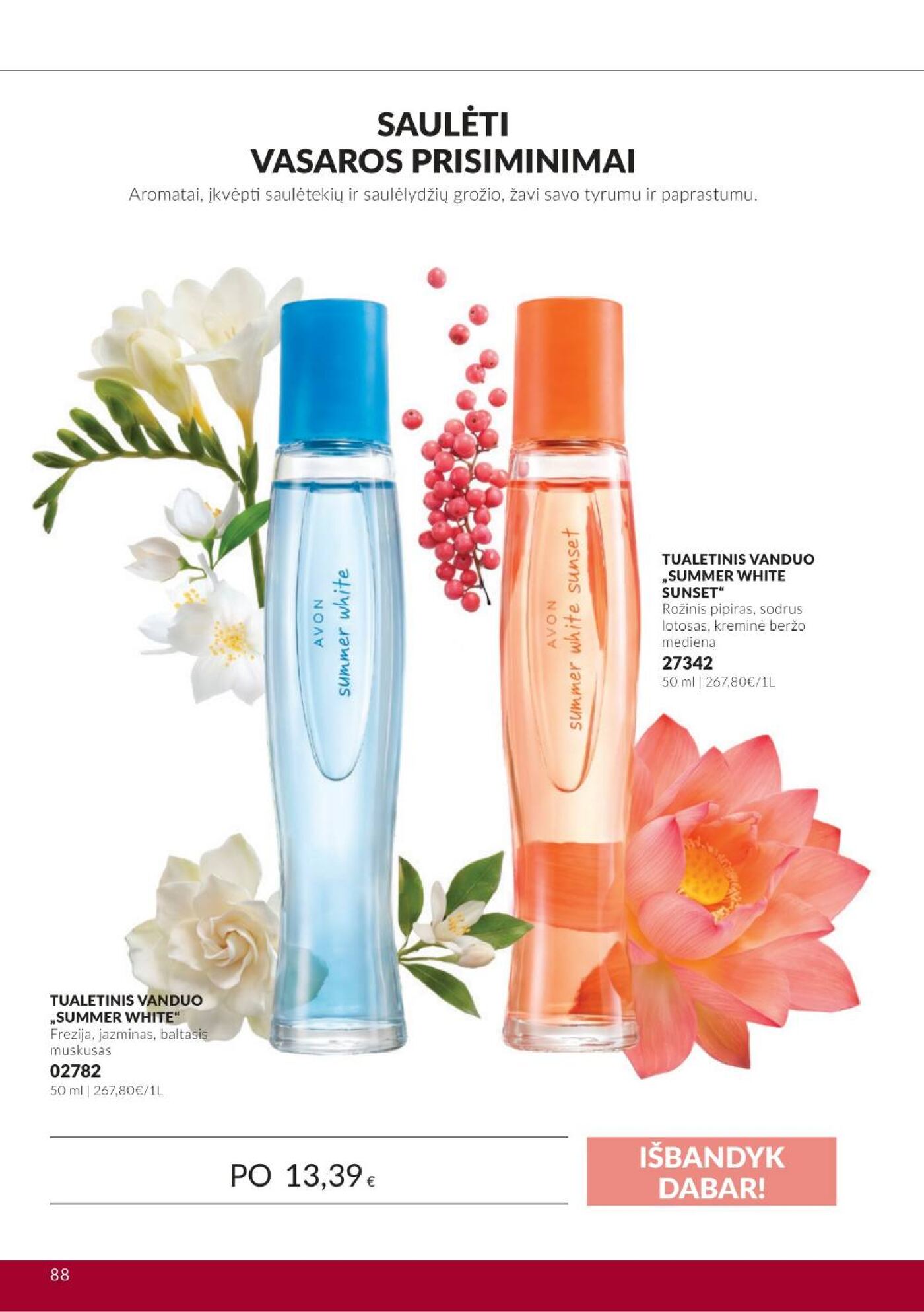 Naujas Avon nuolaidų leidinys - Spalio katalogas Nr.C10 – 88 puslapis