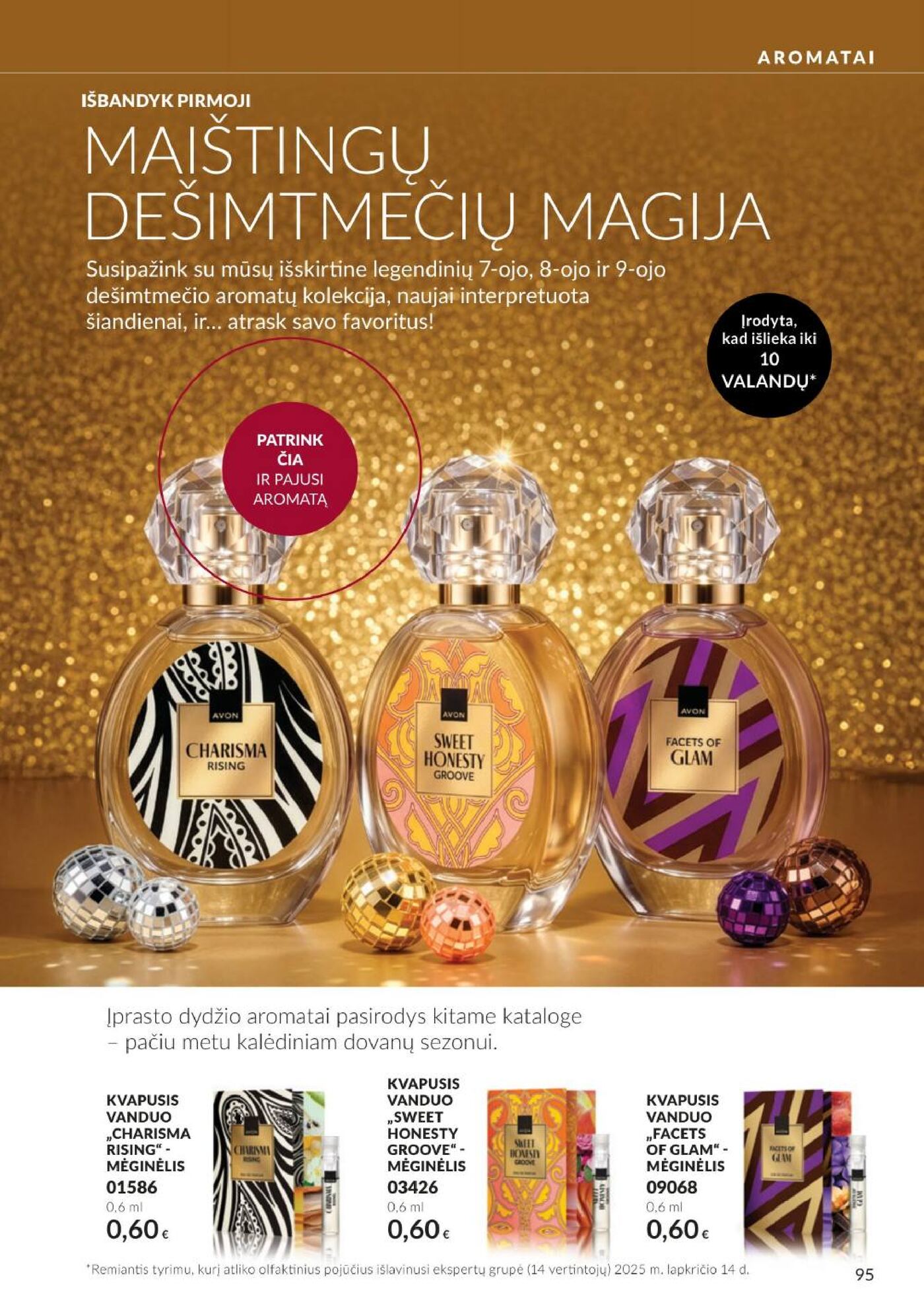 Naujas Avon nuolaidų leidinys - Spalio katalogas Nr.C10 – 95 puslapis