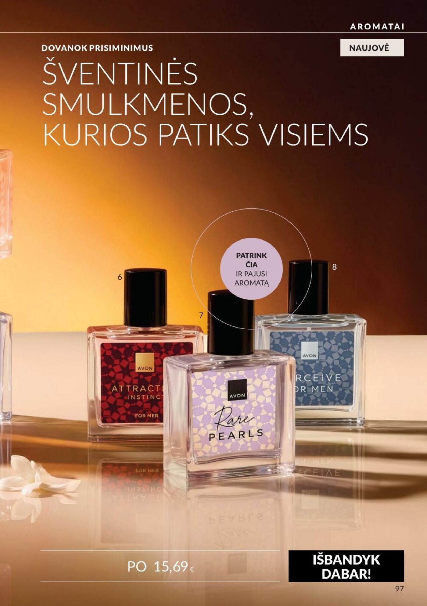 Naujas Avon nuolaidų leidinys - Spalio katalogas Nr.C10 – 97 puslapis