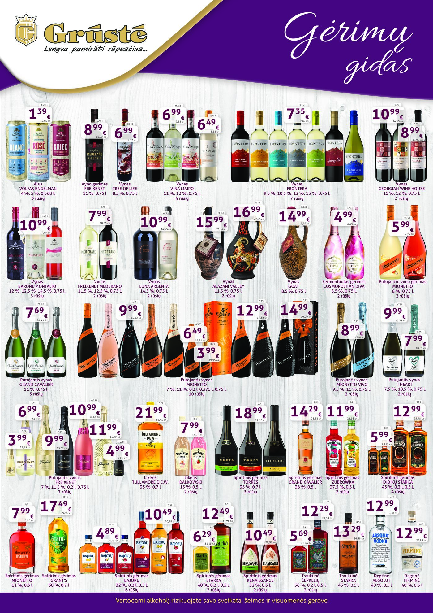 GRŪSTĖ gėrimų gidas 2026.10.01 - 10.10 – 1 puslapis