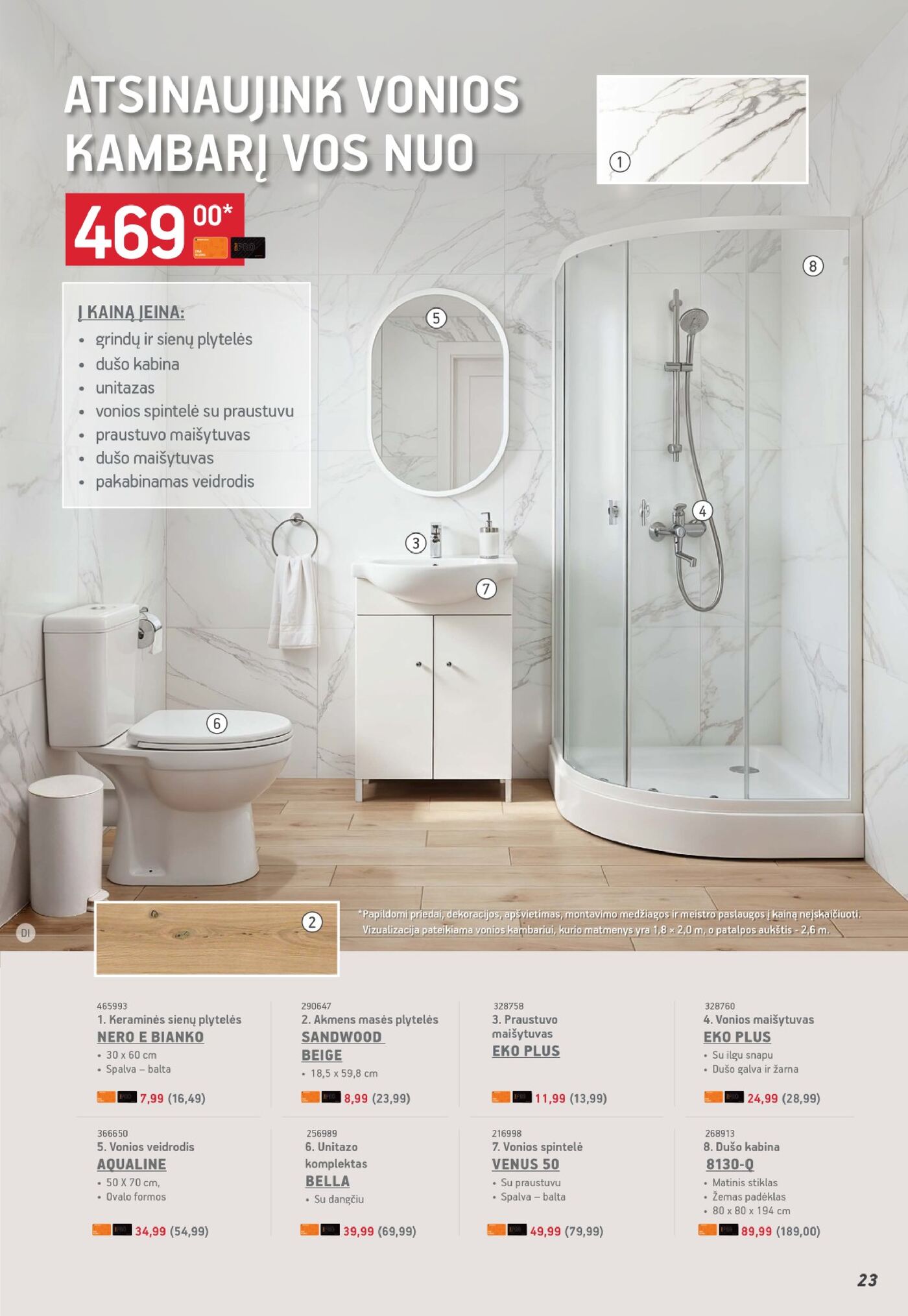 Naujas Ermitažas nuolaidų leidinys - Apdailos katalogas Nr.2 – 23 puslapis