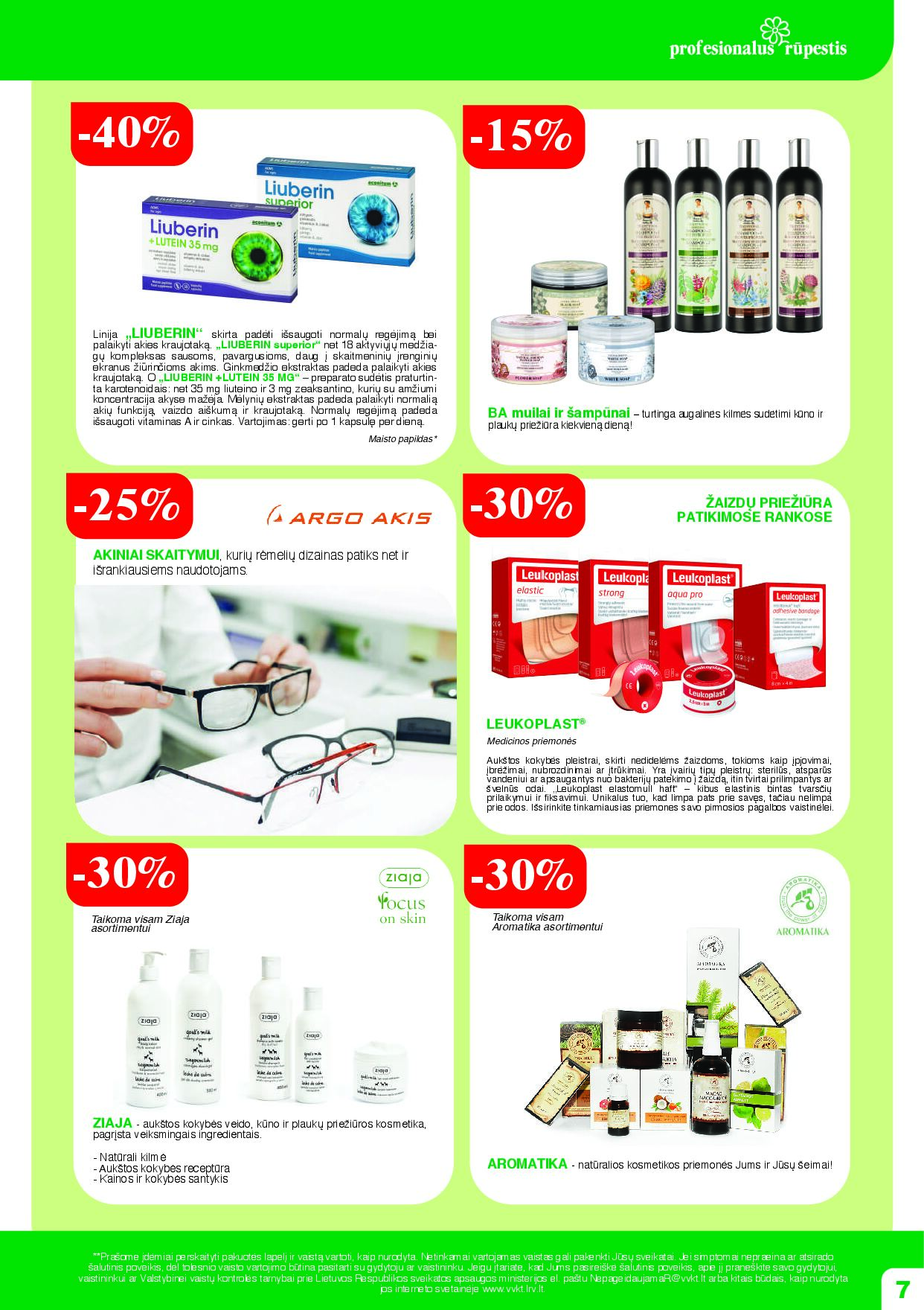 Ramunėlės vaistinė mėnesio pasiūlymai – 7 puslapis