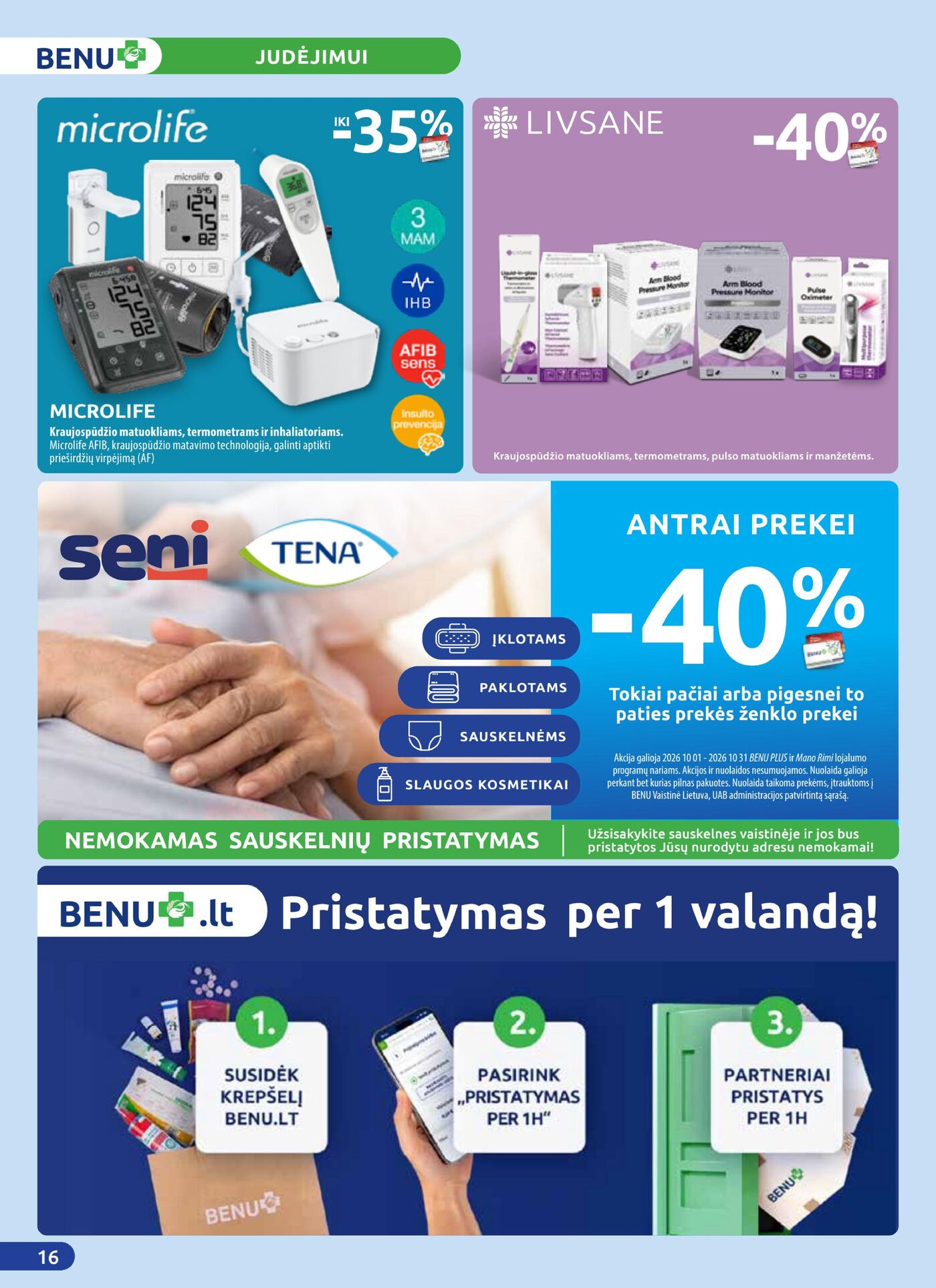 Naujas Benu vaistinė nuolaidų leidinys - Benu mėnesio leidinys – 16 puslapis