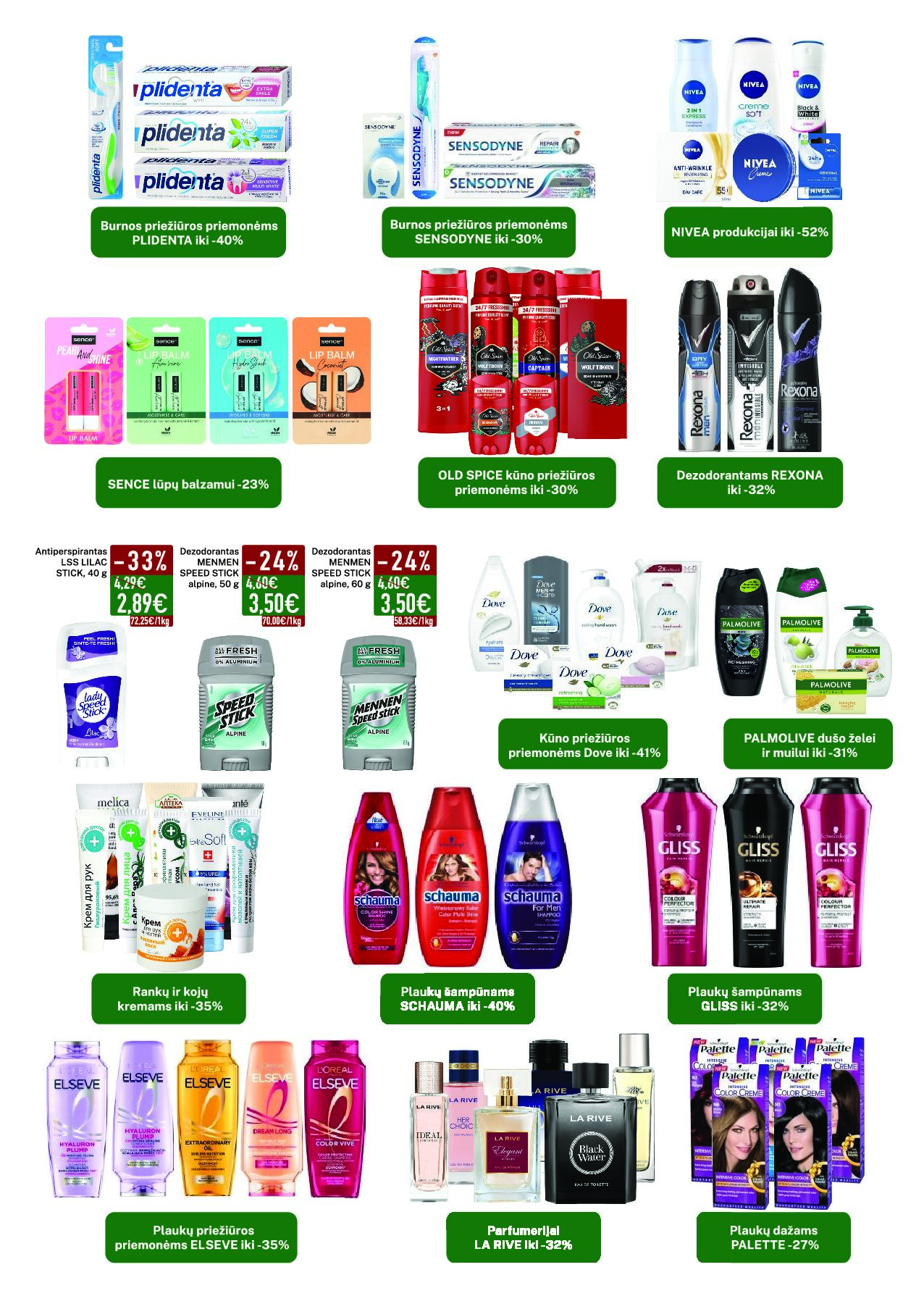 Elimart Tau leidinys – 15 puslapis: Burnos priežiūros priemonėms PLIDENTA, Burnos priežiūros priemonėms SENSODYNE, NIVEA produkcijai