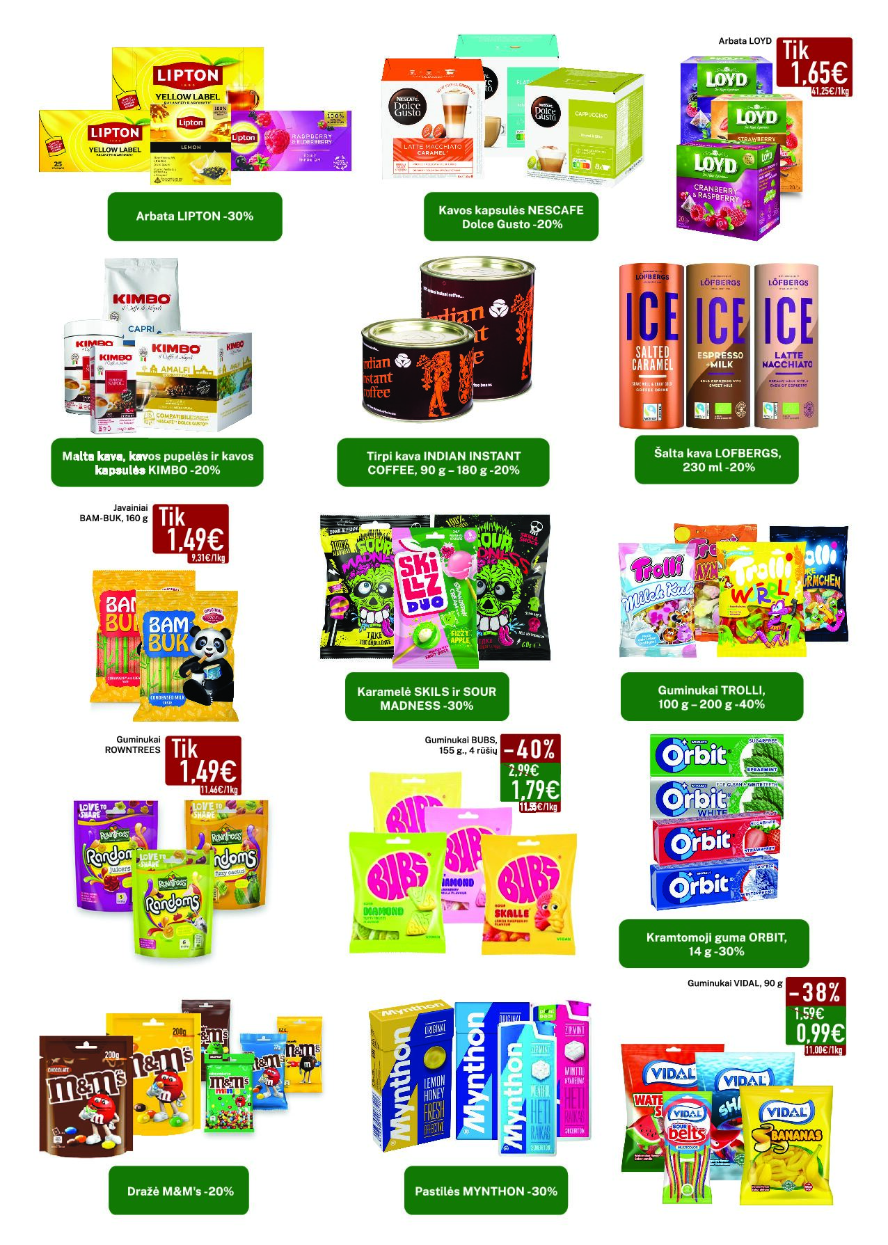 Elimart Tau leidinys – 9 puslapis: Arbata LIPTON, Kavos kapsulės NESCAFE DOLCE GUSTO, Arbata LOYD
