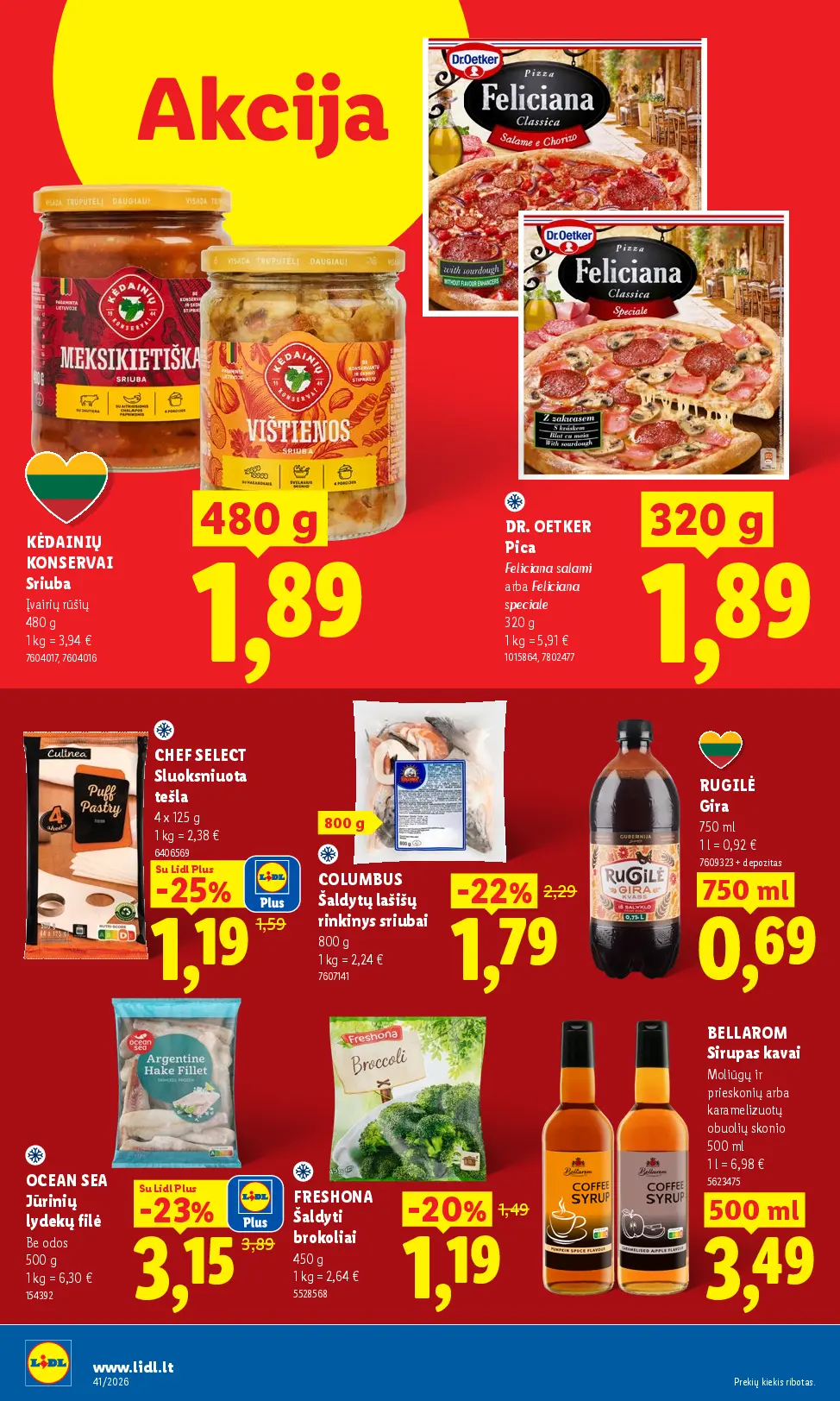 Naujas Lidl nuolaidų leidinys - MAISTO PREKIŲ PASIŪLYMAI Nr.41 – 16 puslapis