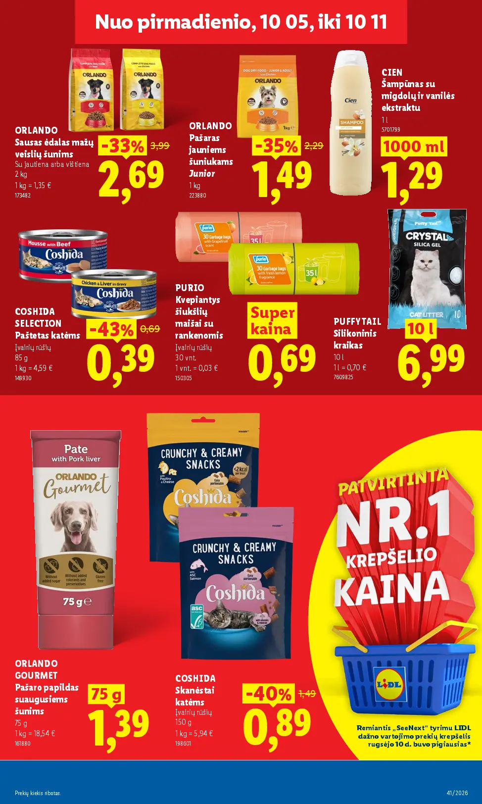 Naujas Lidl nuolaidų leidinys - MAISTO PREKIŲ PASIŪLYMAI Nr.41 – 19 puslapis
