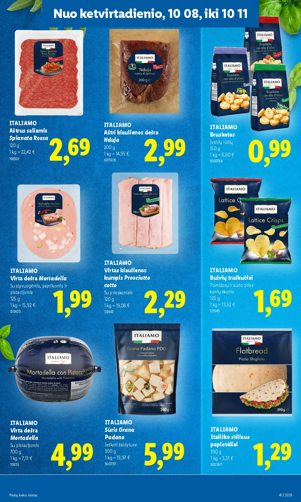 Naujas Lidl nuolaidų leidinys - MAISTO PREKIŲ PASIŪLYMAI Nr.41 – 29 puslapis