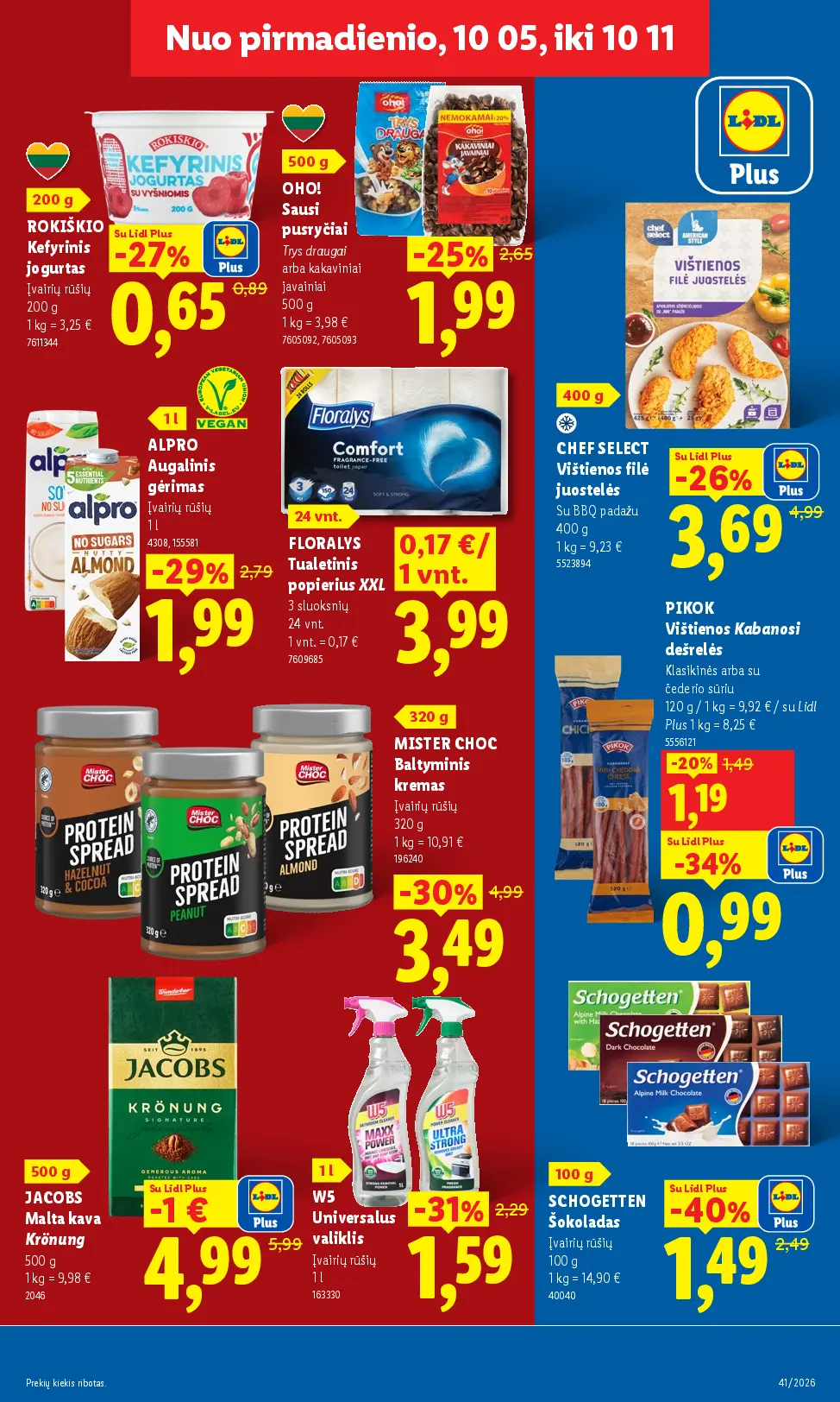 Naujas Lidl nuolaidų leidinys - MAISTO PREKIŲ PASIŪLYMAI Nr.41 – 3 puslapis