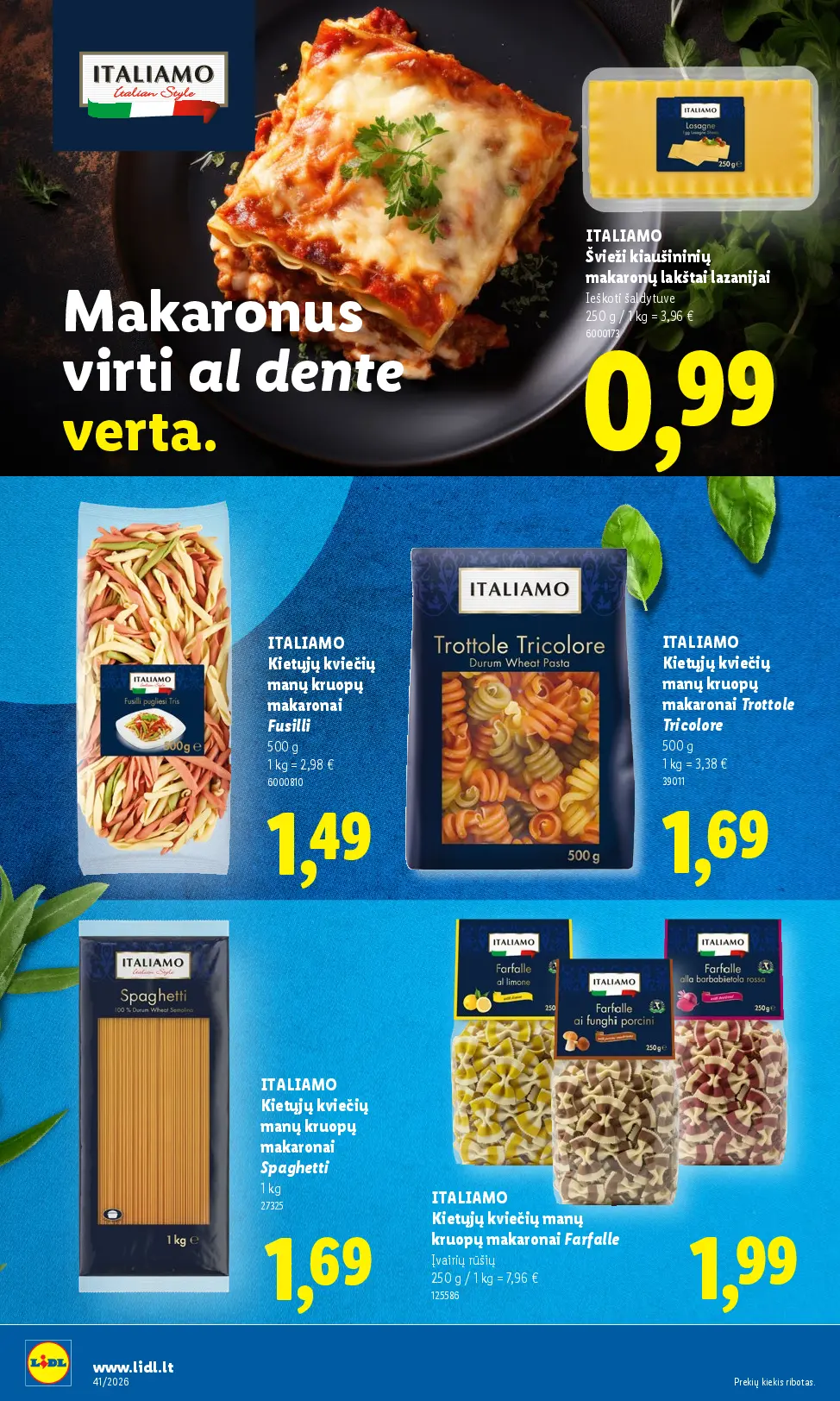 Naujas Lidl nuolaidų leidinys - MAISTO PREKIŲ PASIŪLYMAI Nr.41 – 32 puslapis