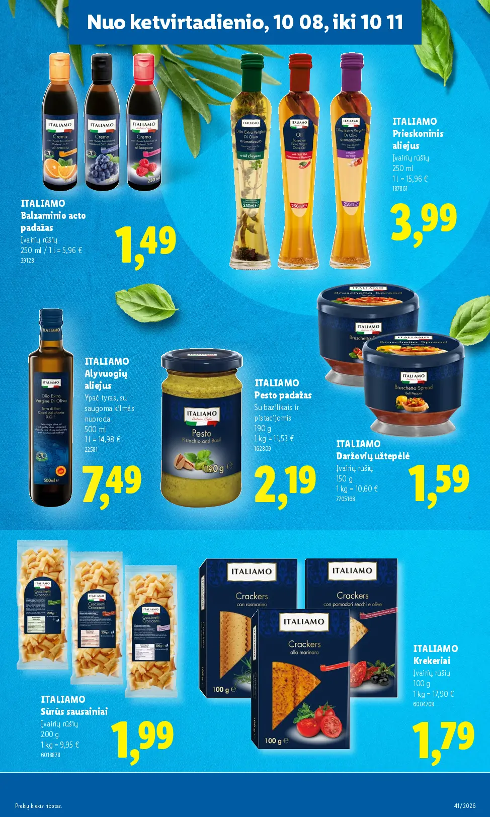 Naujas Lidl nuolaidų leidinys - MAISTO PREKIŲ PASIŪLYMAI Nr.41 – 35 puslapis