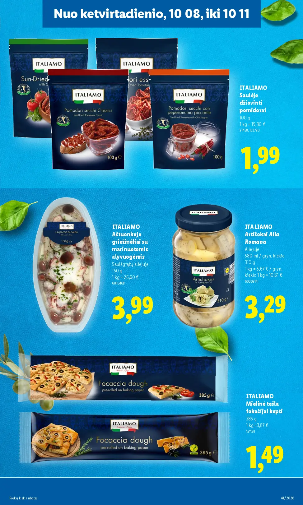Naujas Lidl nuolaidų leidinys - MAISTO PREKIŲ PASIŪLYMAI Nr.41 – 37 puslapis