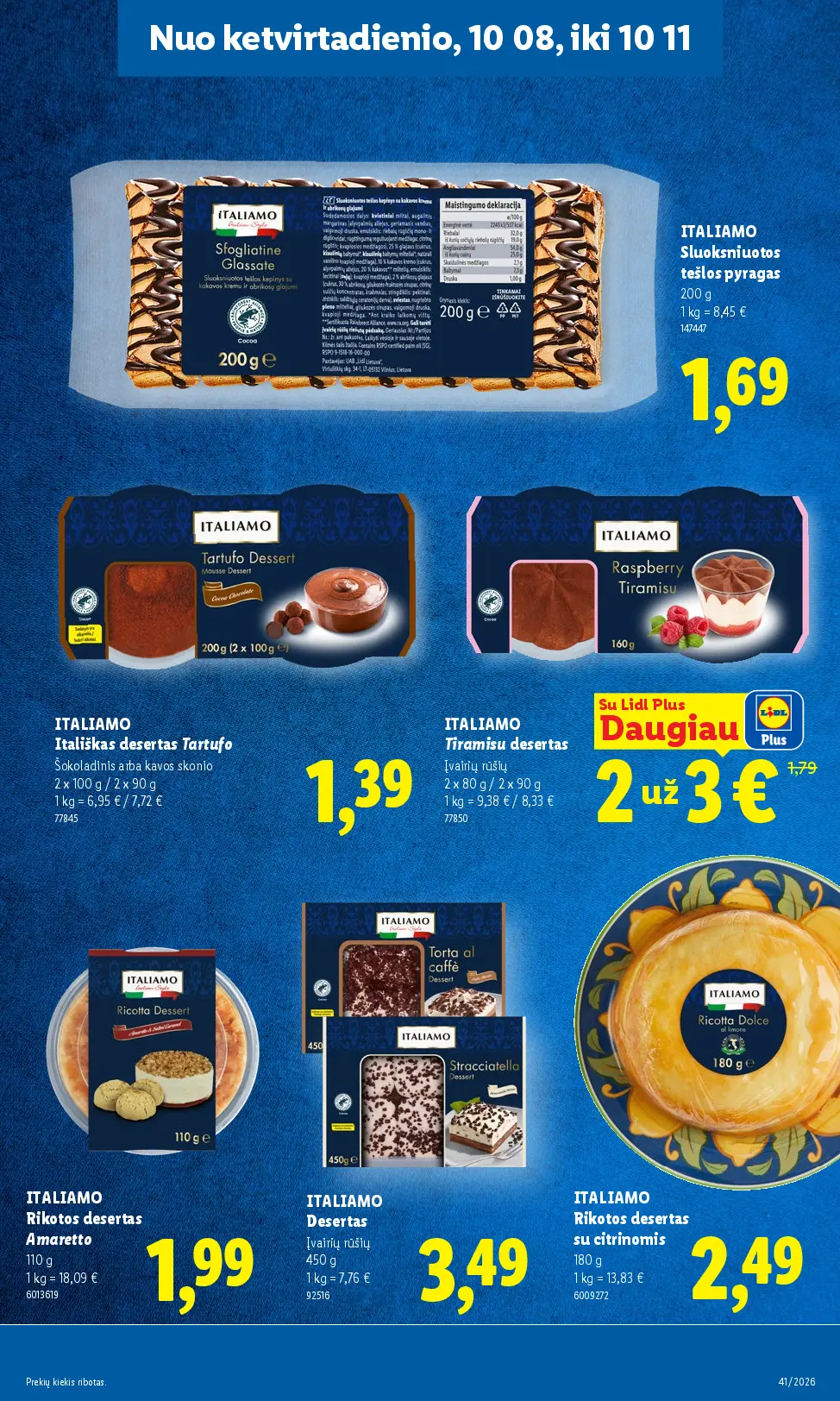 Naujas Lidl nuolaidų leidinys - MAISTO PREKIŲ PASIŪLYMAI Nr.41 – 39 puslapis