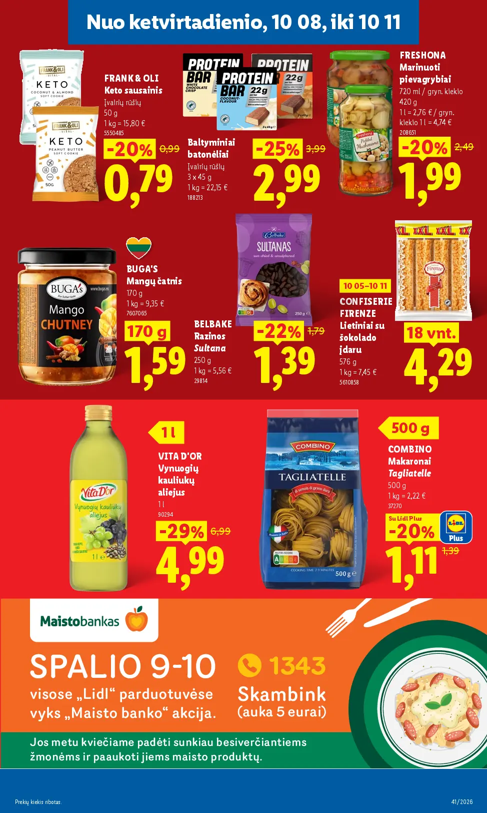 Naujas Lidl nuolaidų leidinys - MAISTO PREKIŲ PASIŪLYMAI Nr.41 – 43 puslapis