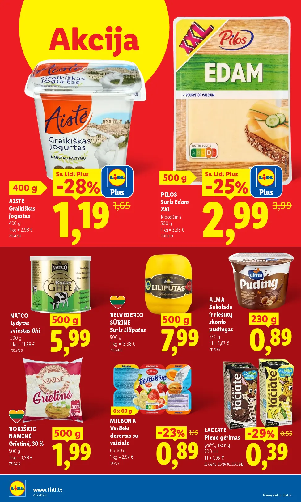 Naujas Lidl nuolaidų leidinys - MAISTO PREKIŲ PASIŪLYMAI Nr.41 – 44 puslapis