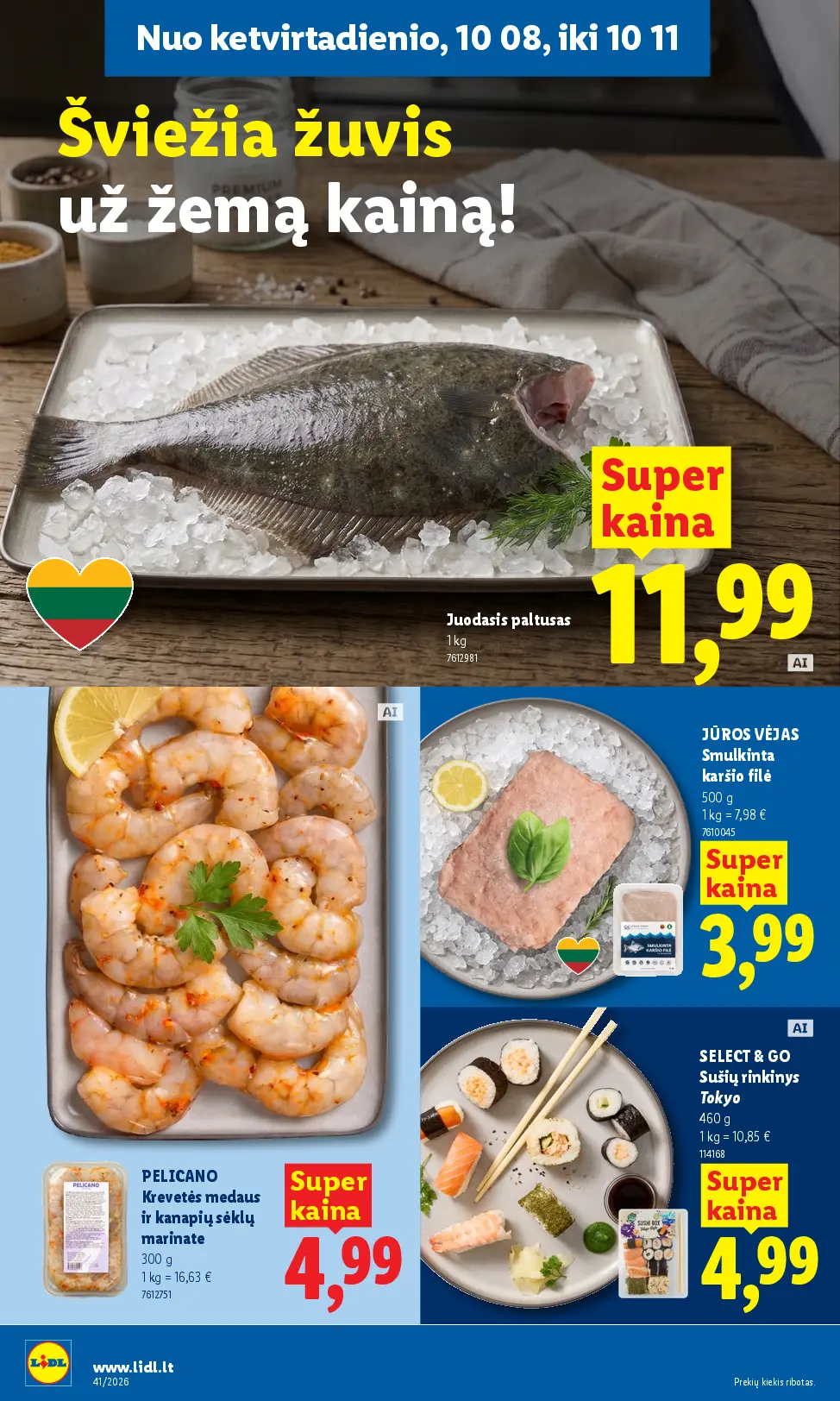 Naujas Lidl nuolaidų leidinys - MAISTO PREKIŲ PASIŪLYMAI Nr.41 – 52 puslapis
