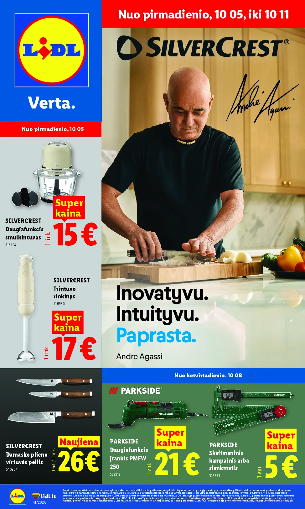 Naujas Lidl nuolaidų leidinys - NE MAISTO PREKIŲ PASIŪLYMAI Nr.41 – 1 puslapis